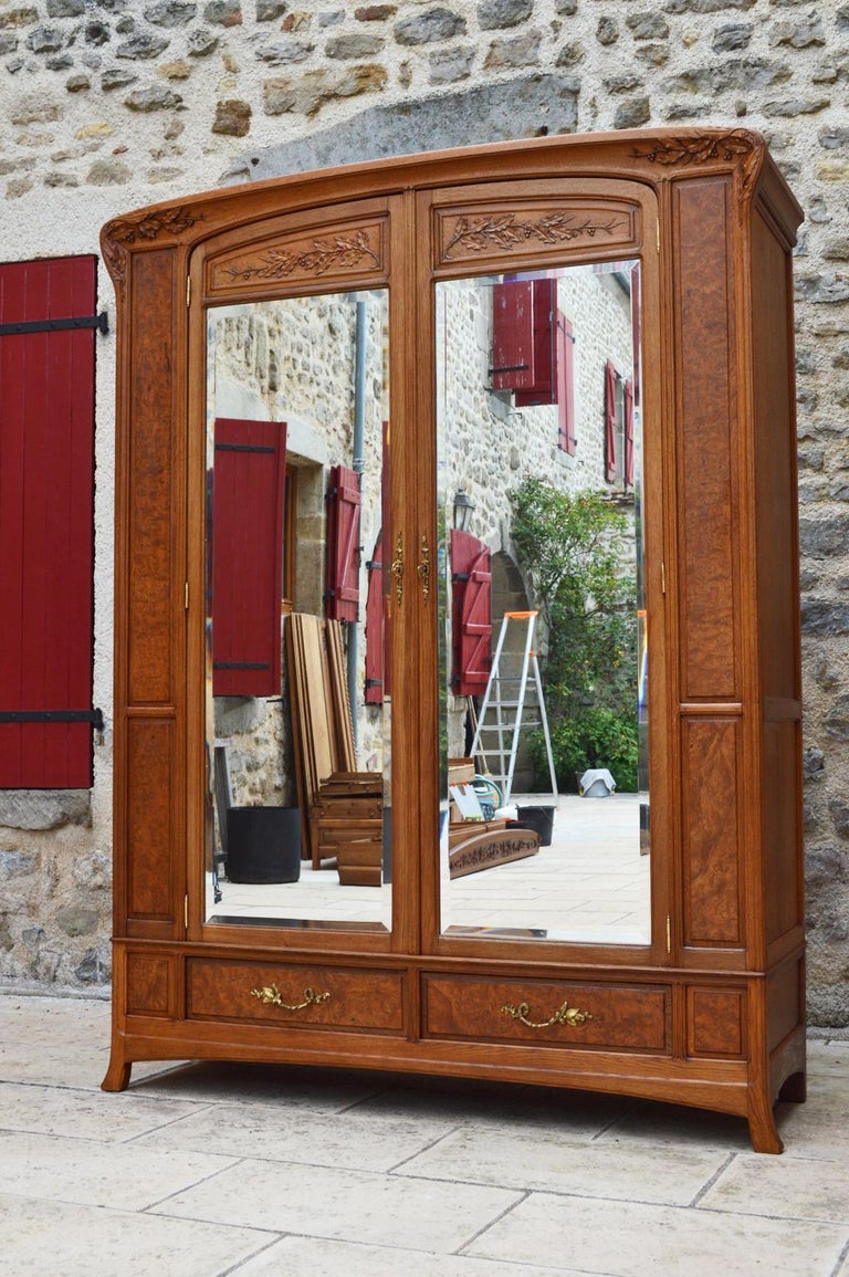 Art Nouveau Carved Bedroom Set, Attributed to Louis ...