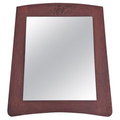 Art Nouveau Carved Oak Wall Mirror, Early 20th Century, France 1900s