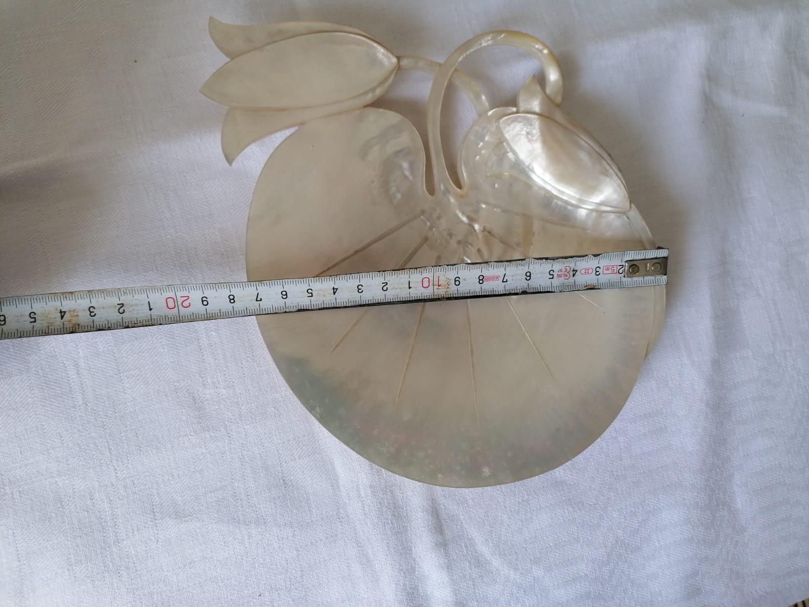 Art Nouveau Carved Shell Plate For Sale 1