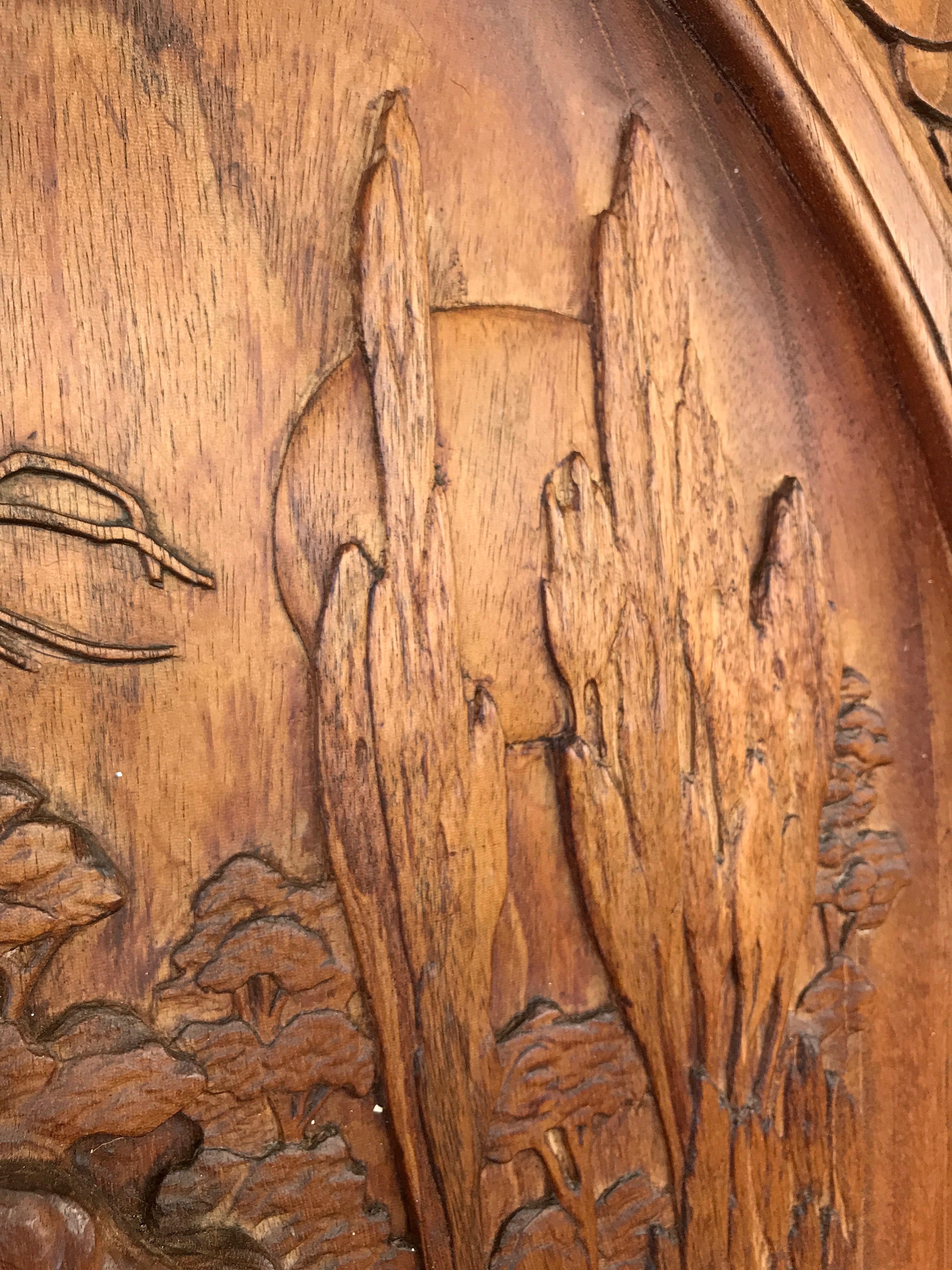 Art Nouveau Carved Wood Panel after Alphonse Mucha’s “Repos de la Nuit” 5