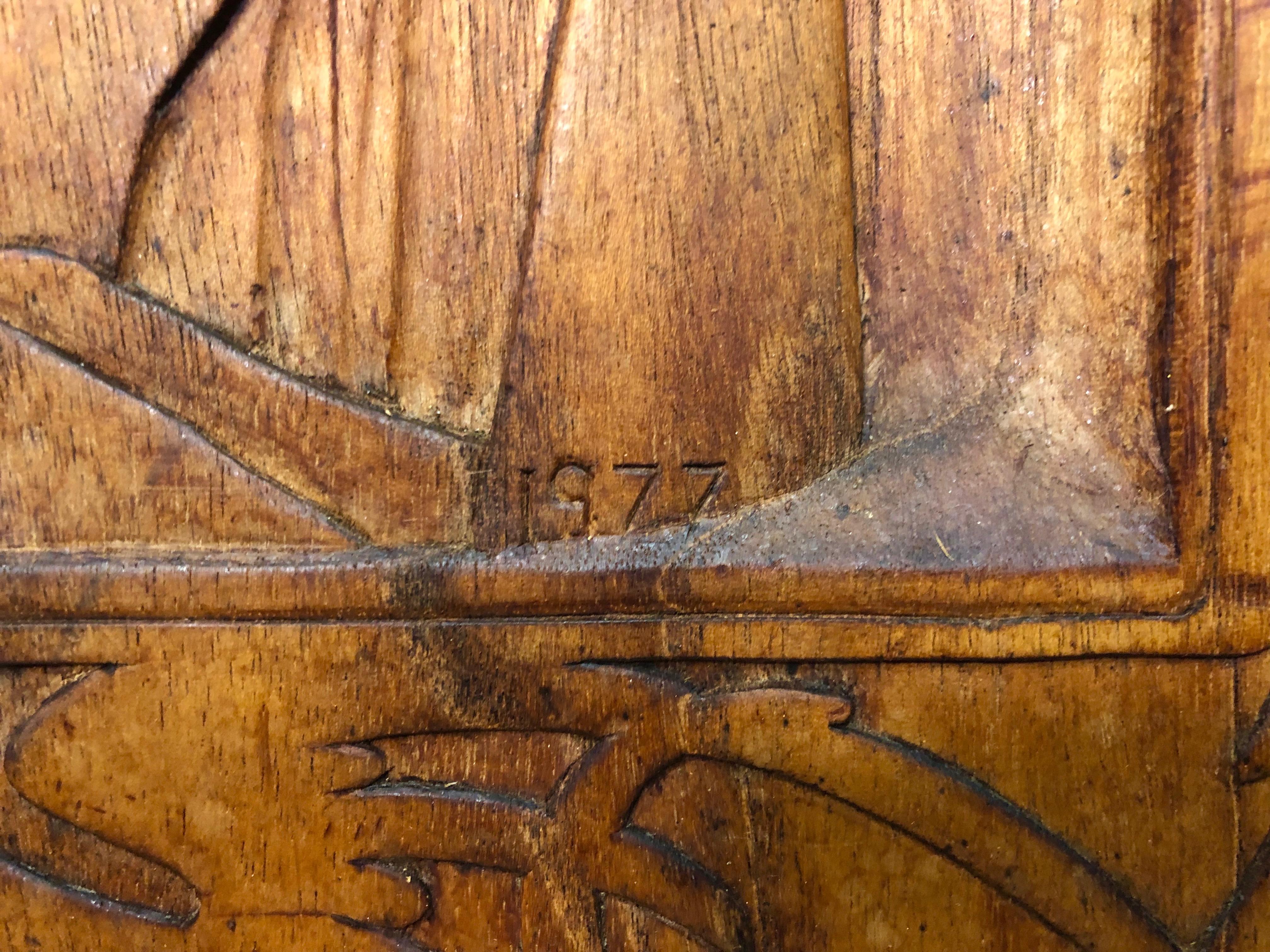 Art Nouveau Carved Wood Panel after Alphonse Mucha’s “Repos de la Nuit” 9