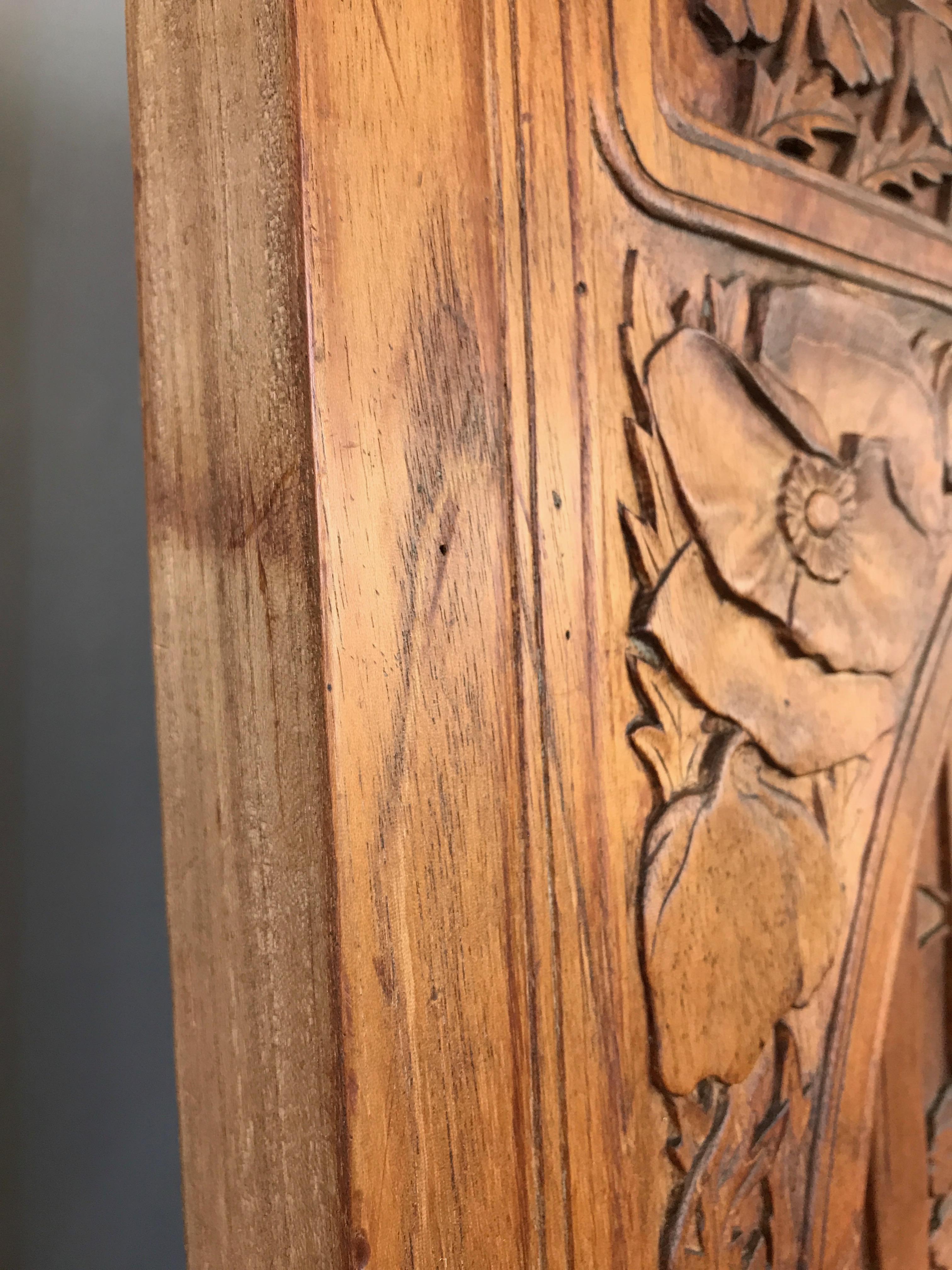 Art Nouveau Carved Wood Panel after Alphonse Mucha’s “Repos de la Nuit” 10