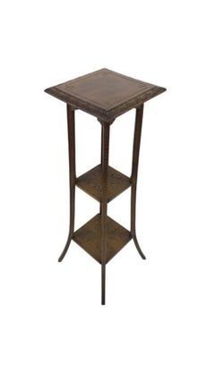 Art Nouveau Carved Wood Pedestal / Plant Stand