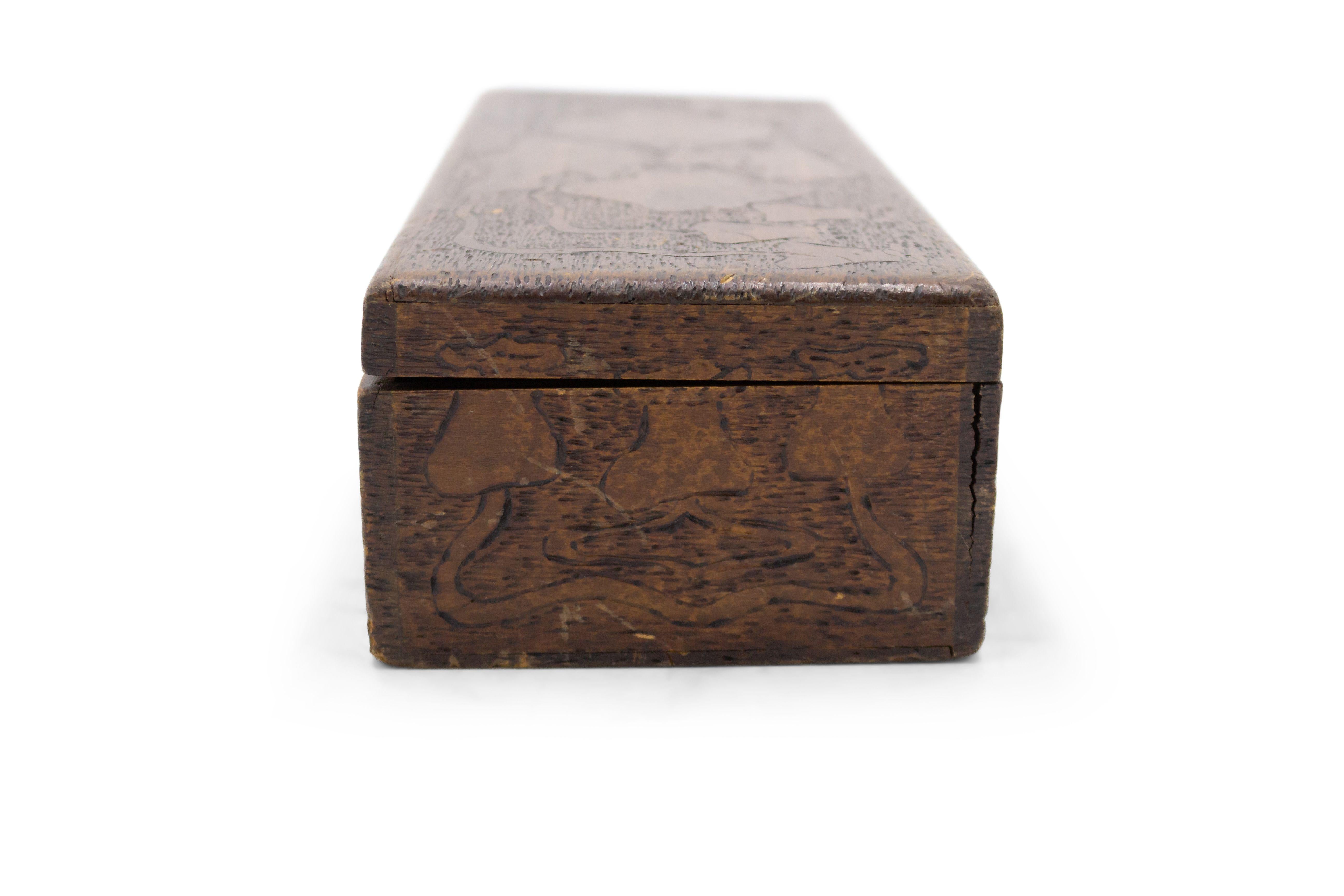 oblong wooden box