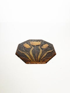 Dessous-de-plat en bois sculpté de style Art nouveau, France, XXe siècle