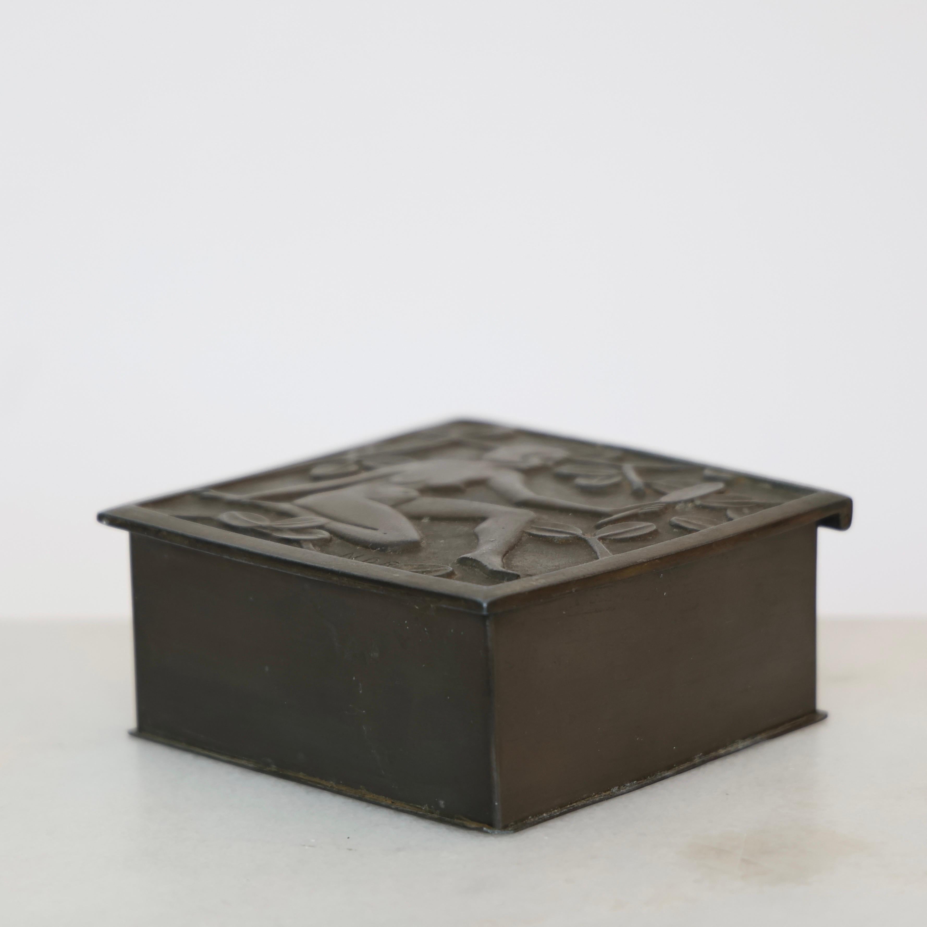 Hand-Crafted Art Nouveau Casket by Nils Dam Rasmussen, 1920s, Denmark For Sale