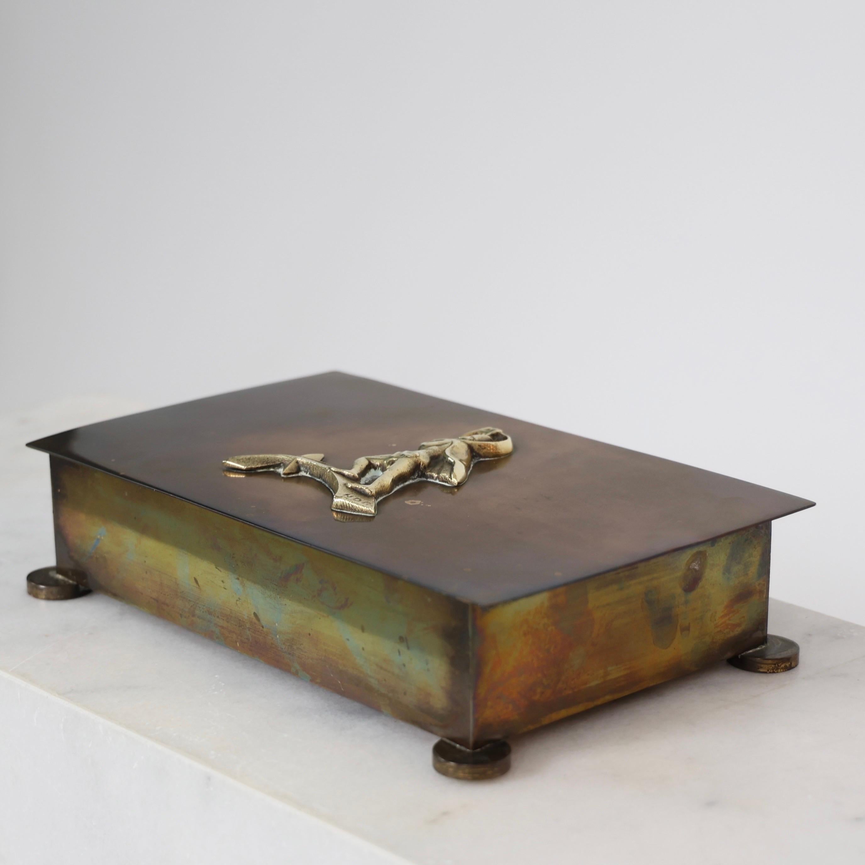 Fait main Cercueil Art nouveau de Nils Dam Rasmussen, années 1920, Danemark en vente