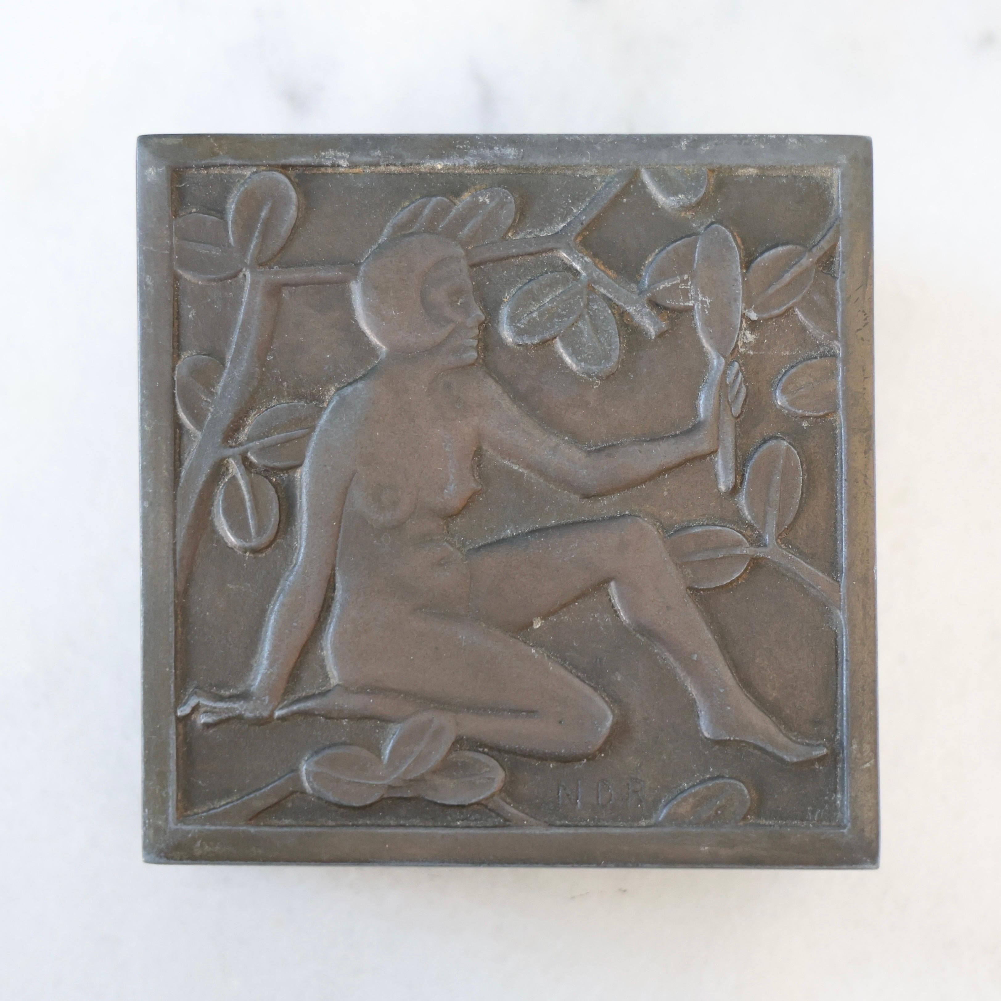 Art Nouveau Casket by Nils Dam Rasmussen, 1920s, Denmark For Sale 1