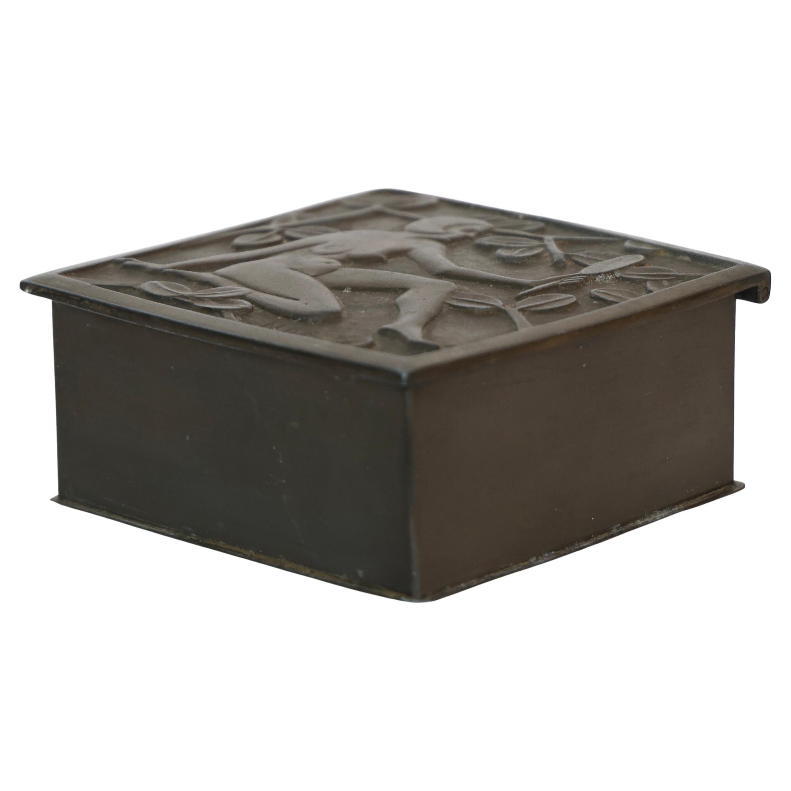Art Nouveau Casket by Nils Dam Rasmussen, 1920s, Denmark For Sale
