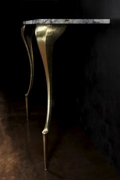 Art Nouveau Bronze & Marble Console Table from Costantini, Lychorinda, In Stock