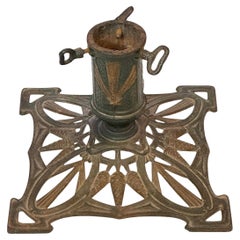 Stand de sapin de Noël en fonte Art Nouveau, Vintage, allemand, années 1910