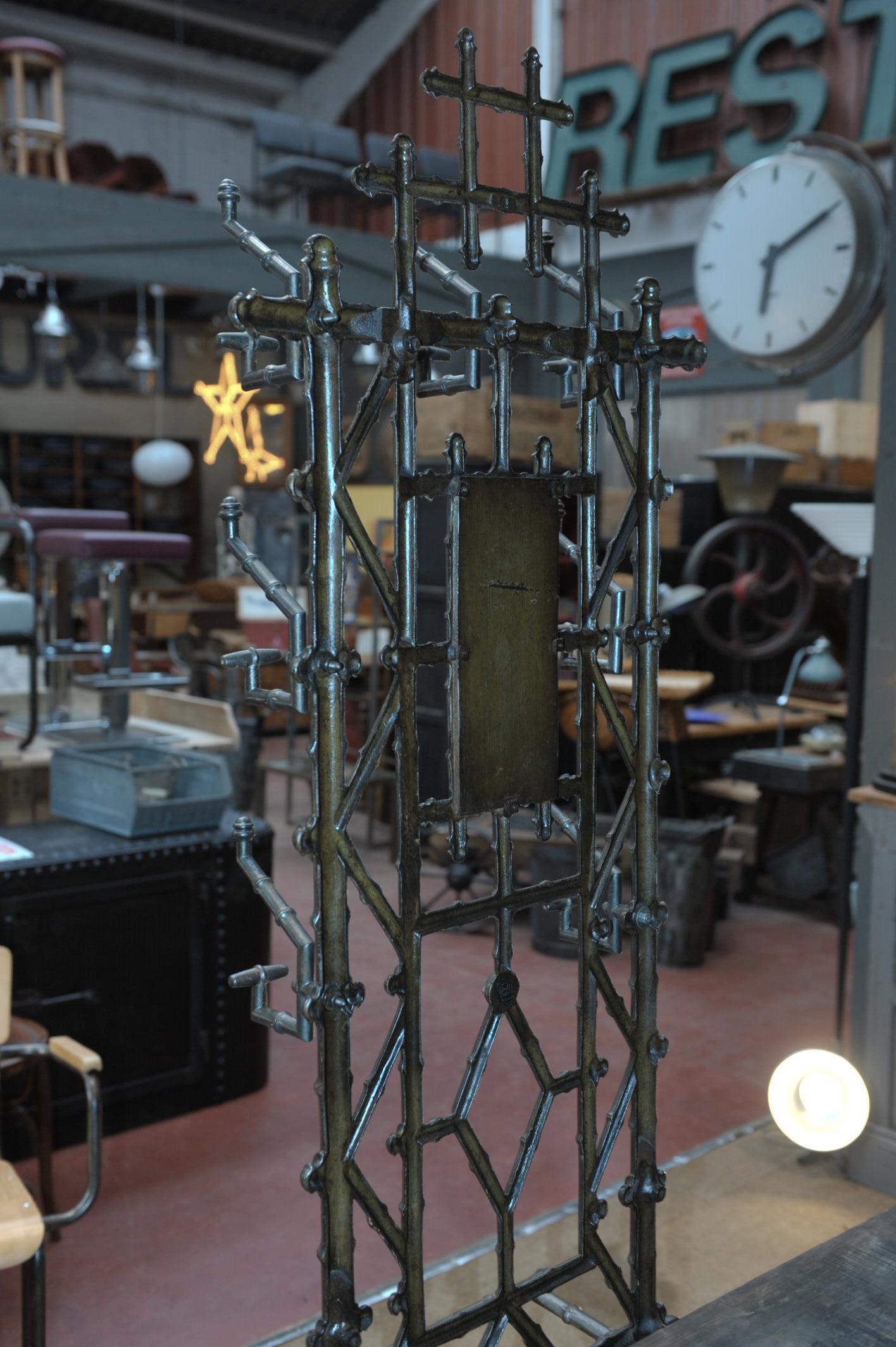 Art Nouveau Cast Iron Coat Stand & Umbrella Stand Bamboo Style, circa 1890 For Sale 2