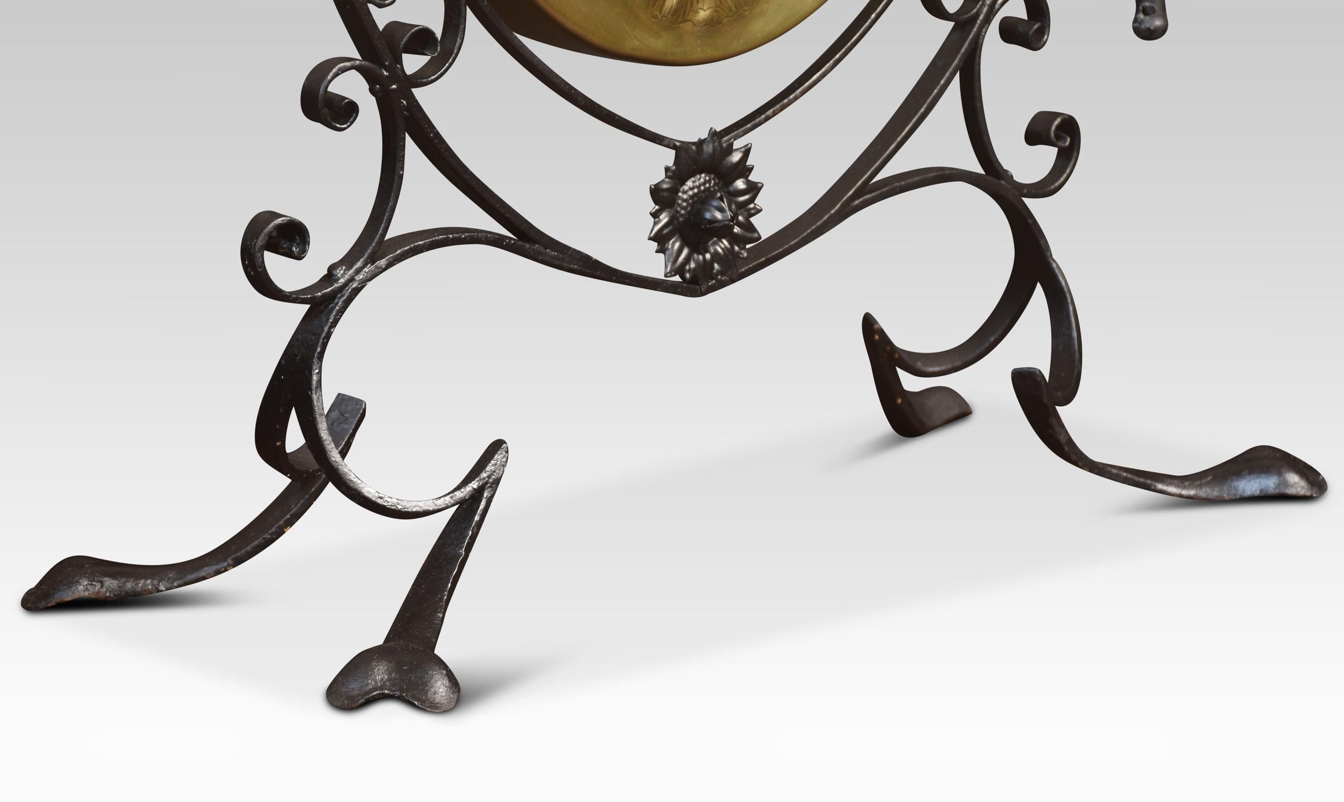 British Art Nouveau cast Iron dinner gong For Sale