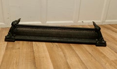 Art Nouveau Cast Iron Fender or Dog Grate