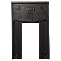 Art Nouveau Cast Iron Fire Mantel