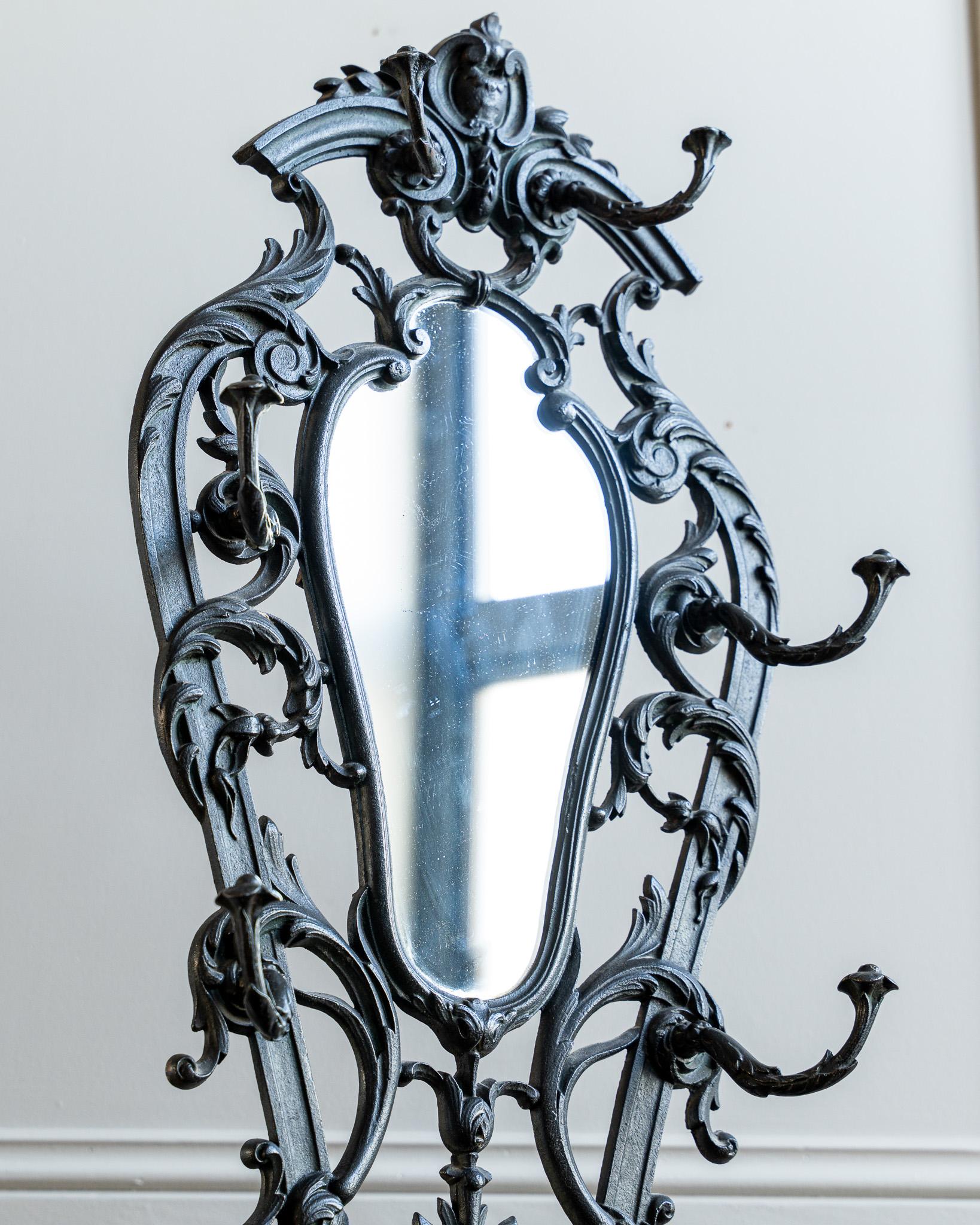 Art Nouveau Cast Iron Hall Tree (Model No. 30) by Corneau Frères In Good Condition For Sale In London, Park Royal