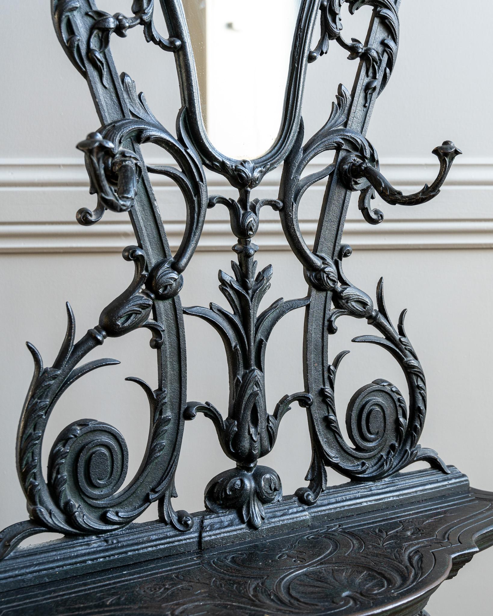 Late 19th Century Art Nouveau Cast Iron Hall Tree (Model No. 30) by Corneau Frères For Sale