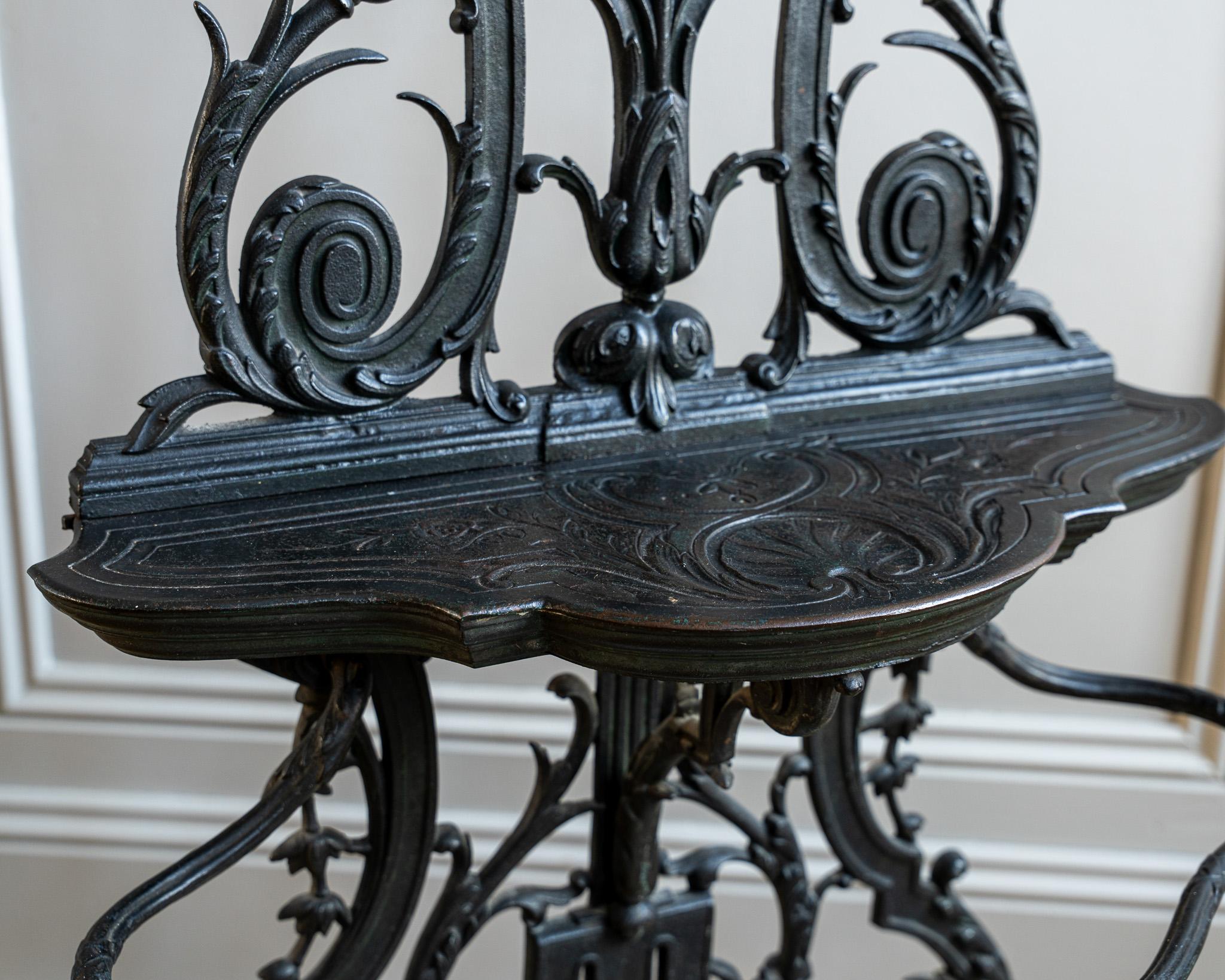 Art Nouveau Cast Iron Hall Tree (Model No. 30) by Corneau Frères For Sale 2