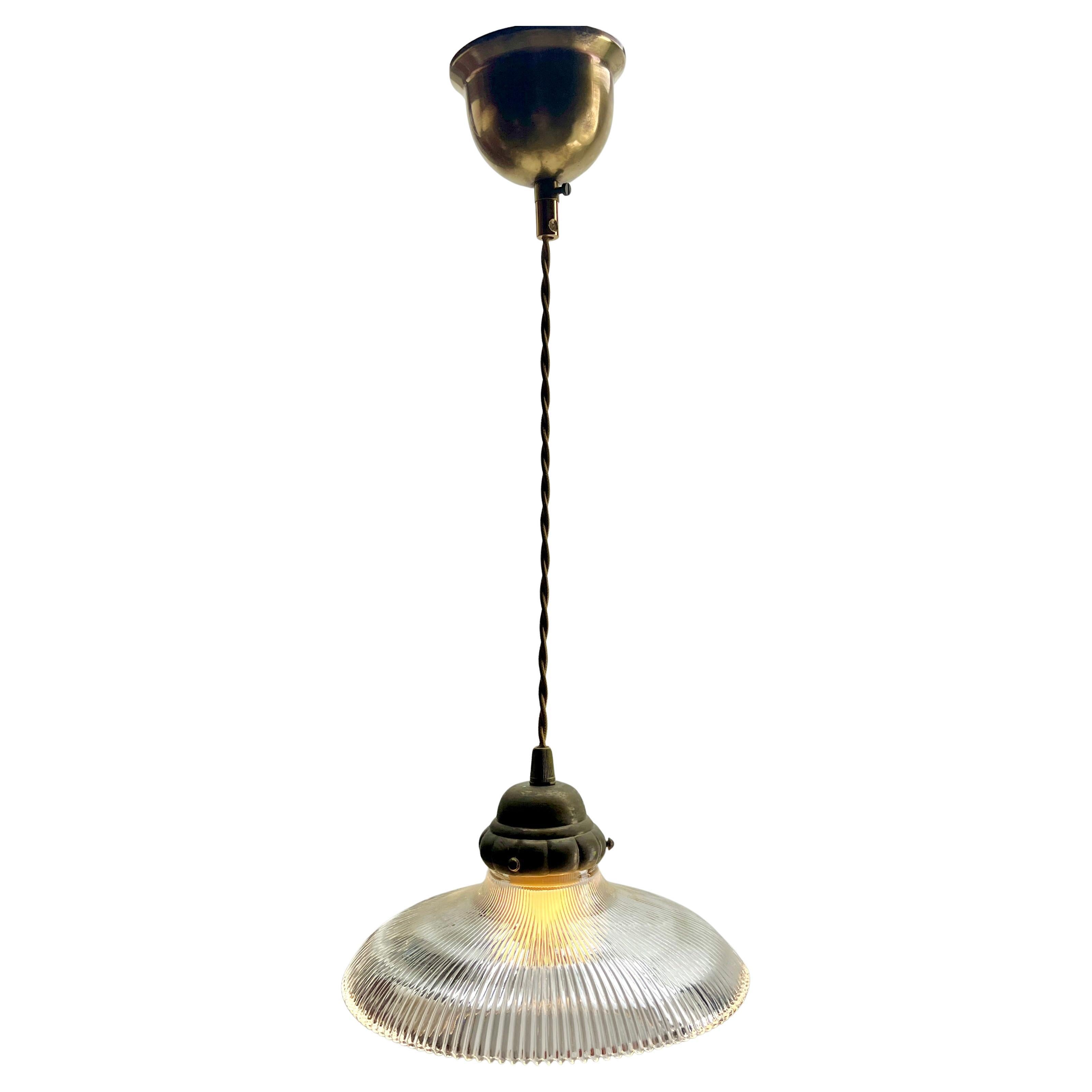Belgian Art Nouveau Ceiling Lamp, Scailmont Belgium Glass Shade, 1930s For Sale