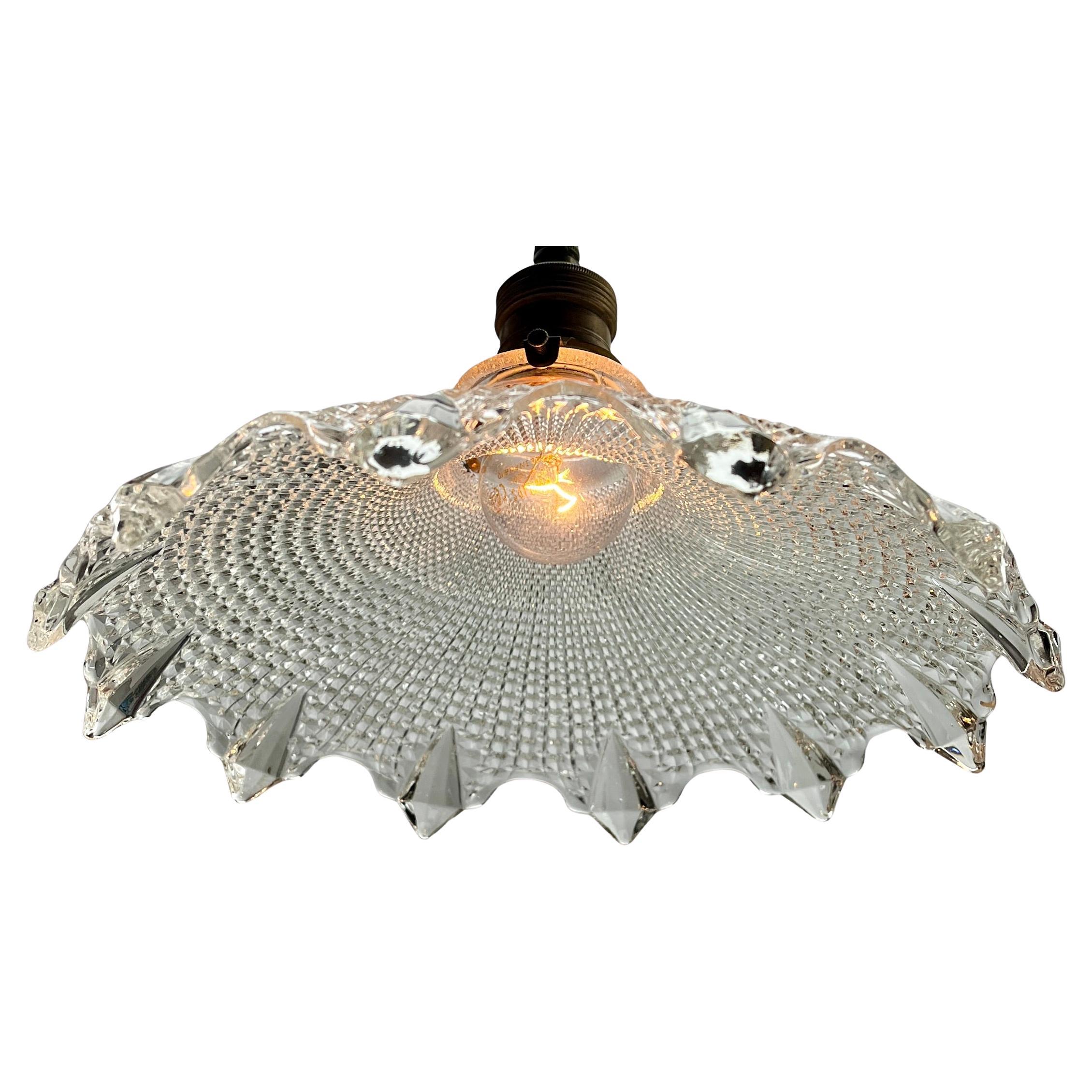 Vetro artistico Lampada da soffitto Art Nouveau, Scailmont Belgio, paralume in vetro, anni '30 in vendita