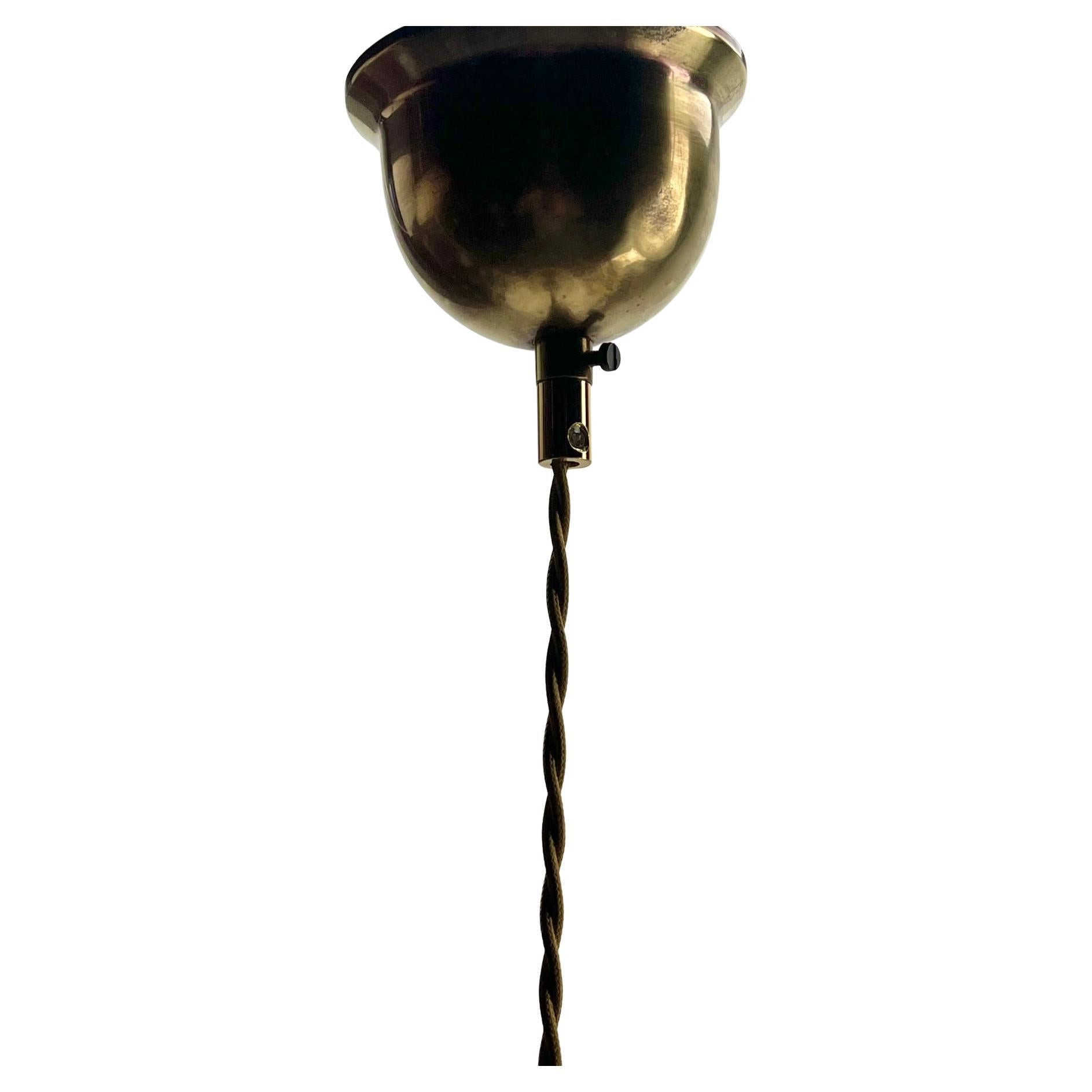 Art Nouveau Ceiling Lamp, Scailmont Belgium Glass Shade, 1930s For Sale 1