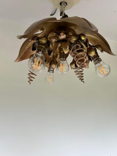 Art Nouveau Ceiling Lamp Suspension In The Taste Of Was Benson