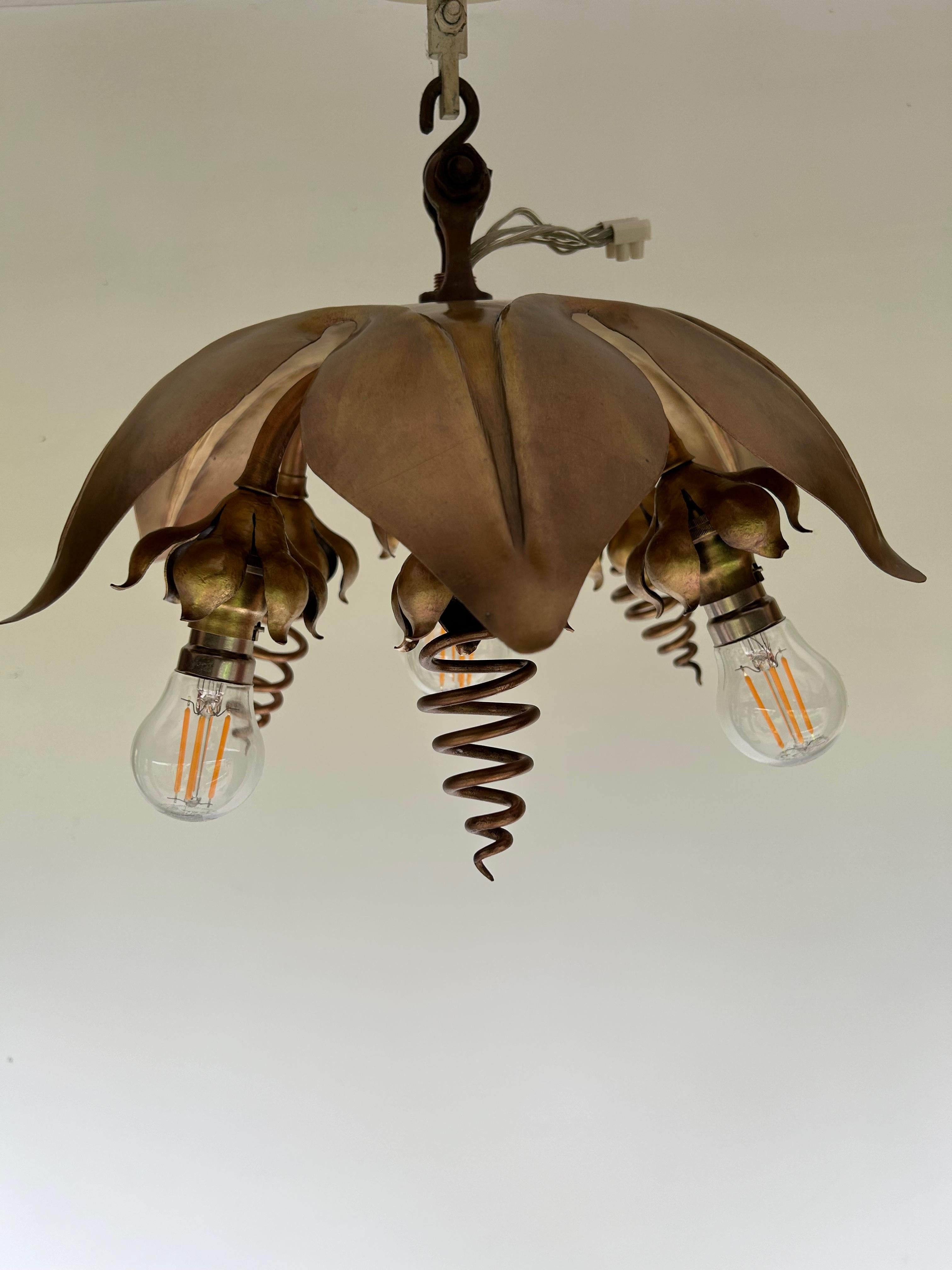 Lampada da soffitto a sospensione in stile liberty nel gusto di Was Benson In condizioni ottime in vendita a NANTES, FR