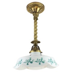 Art Nouveau Ceiling Lamp with Decorative Holder