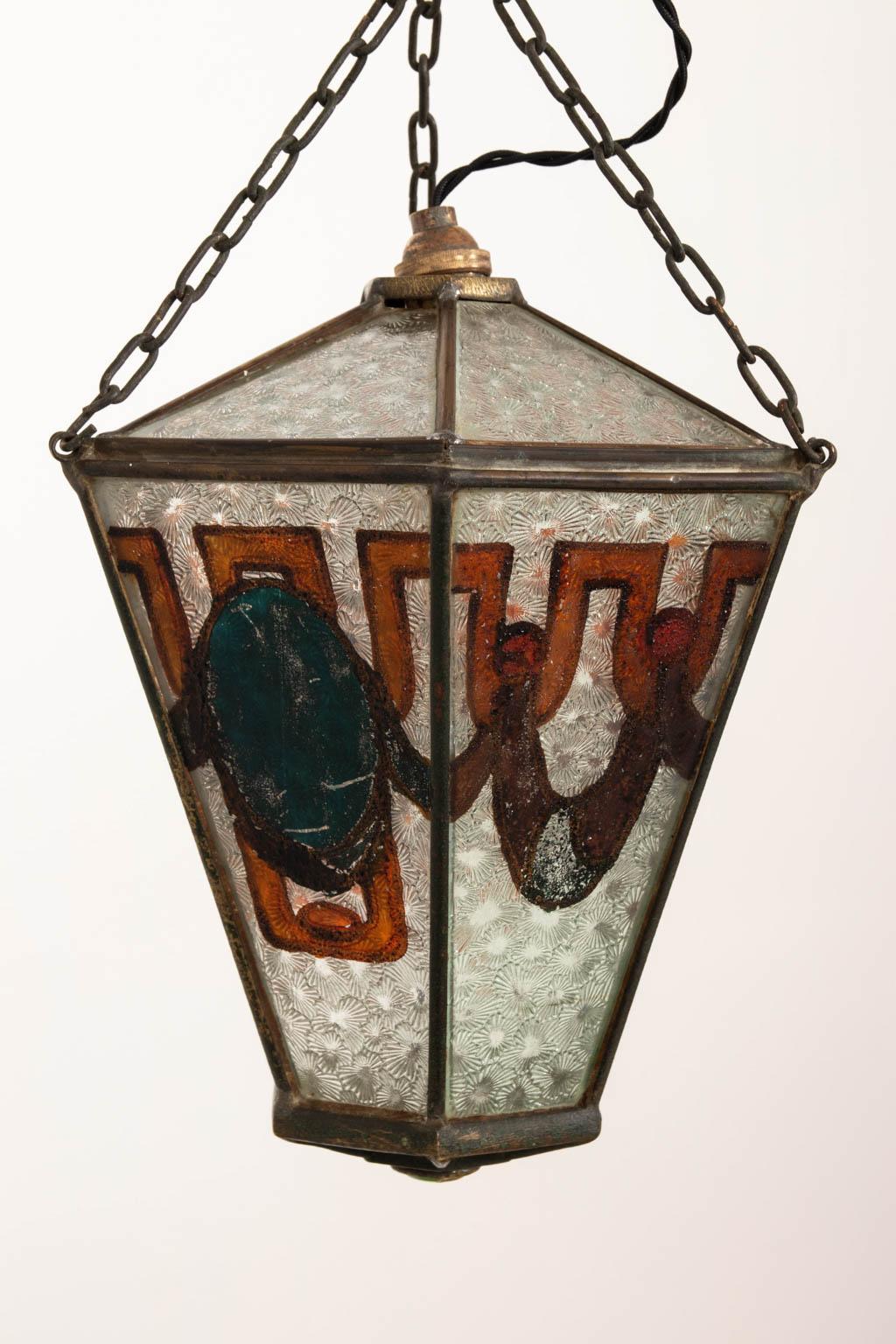 Art Nouveau Ceiling Light by Adrien Godien In Good Condition In Stamford, CT