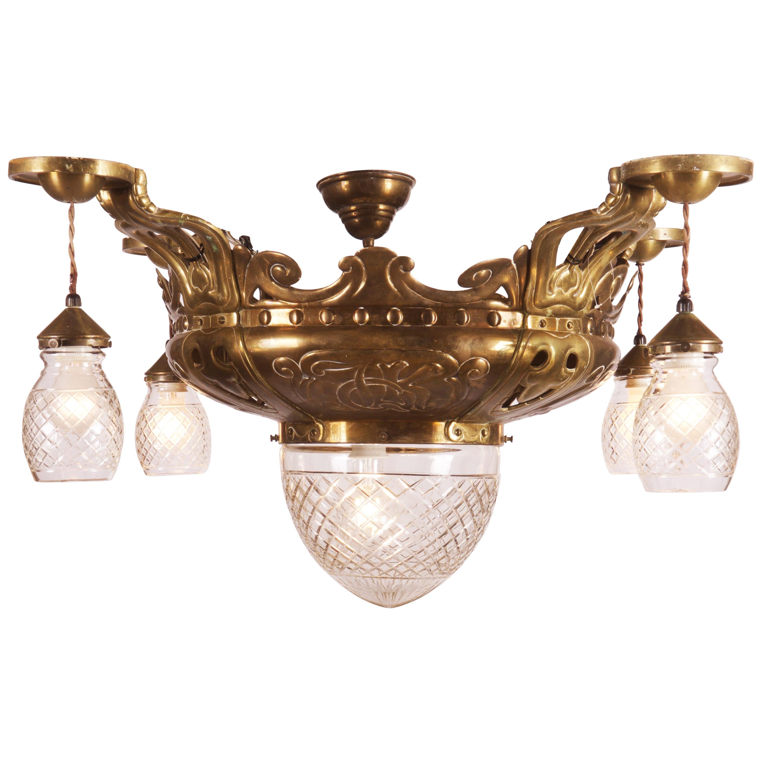 Art Nouveau Ceiling Lights Flush Mounth Lamp