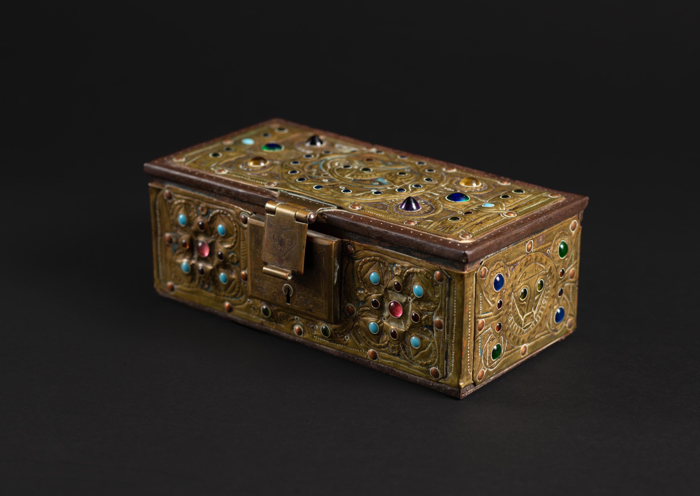 Early 20th Century Art Nouveau Celtic Creature Repoussé Box by Alfred Daguet For Sale