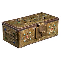 Art Nouveau Celtic Creature Repoussé Box by Alfred Daguet