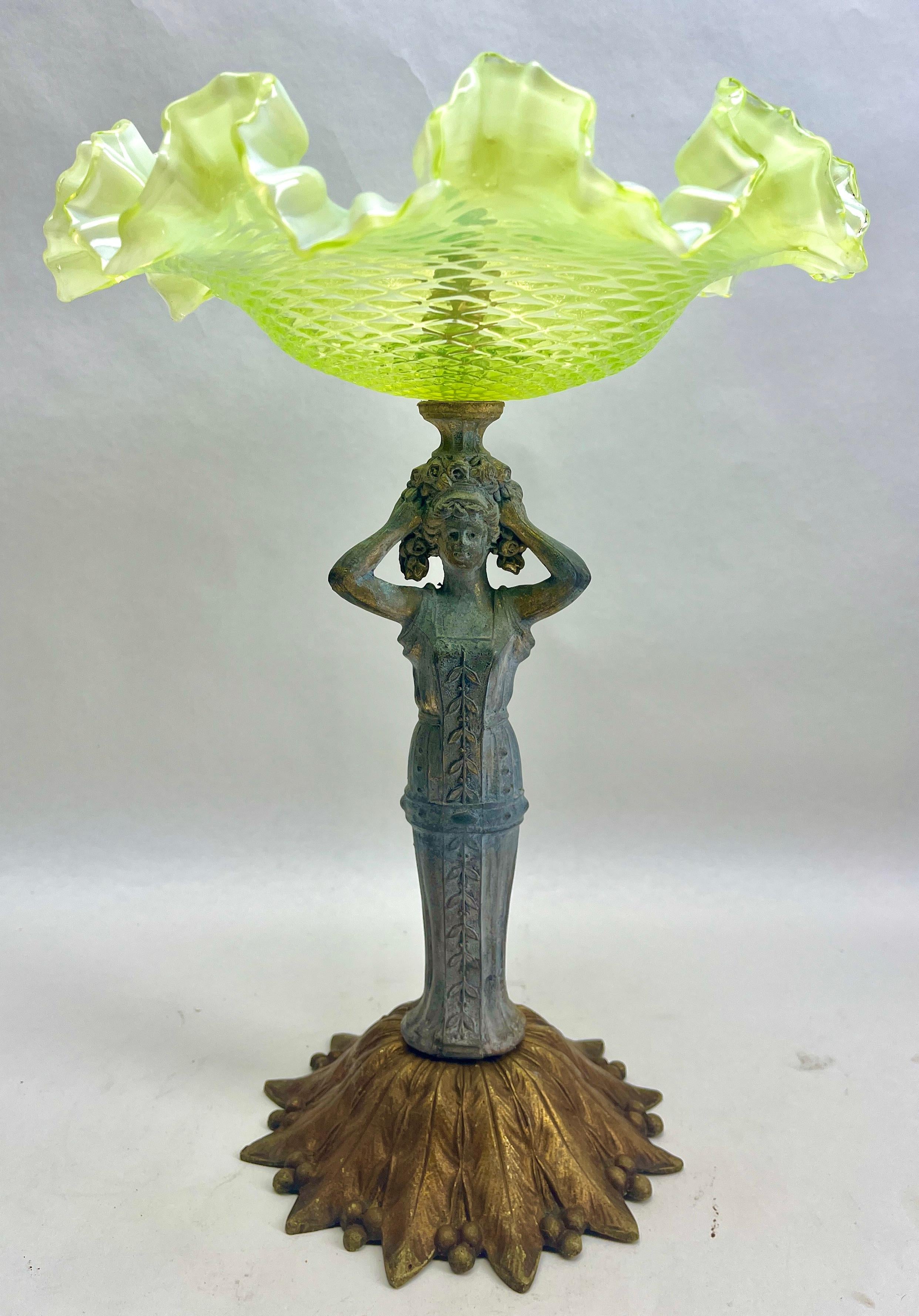 vintage art deco mermaid lamp