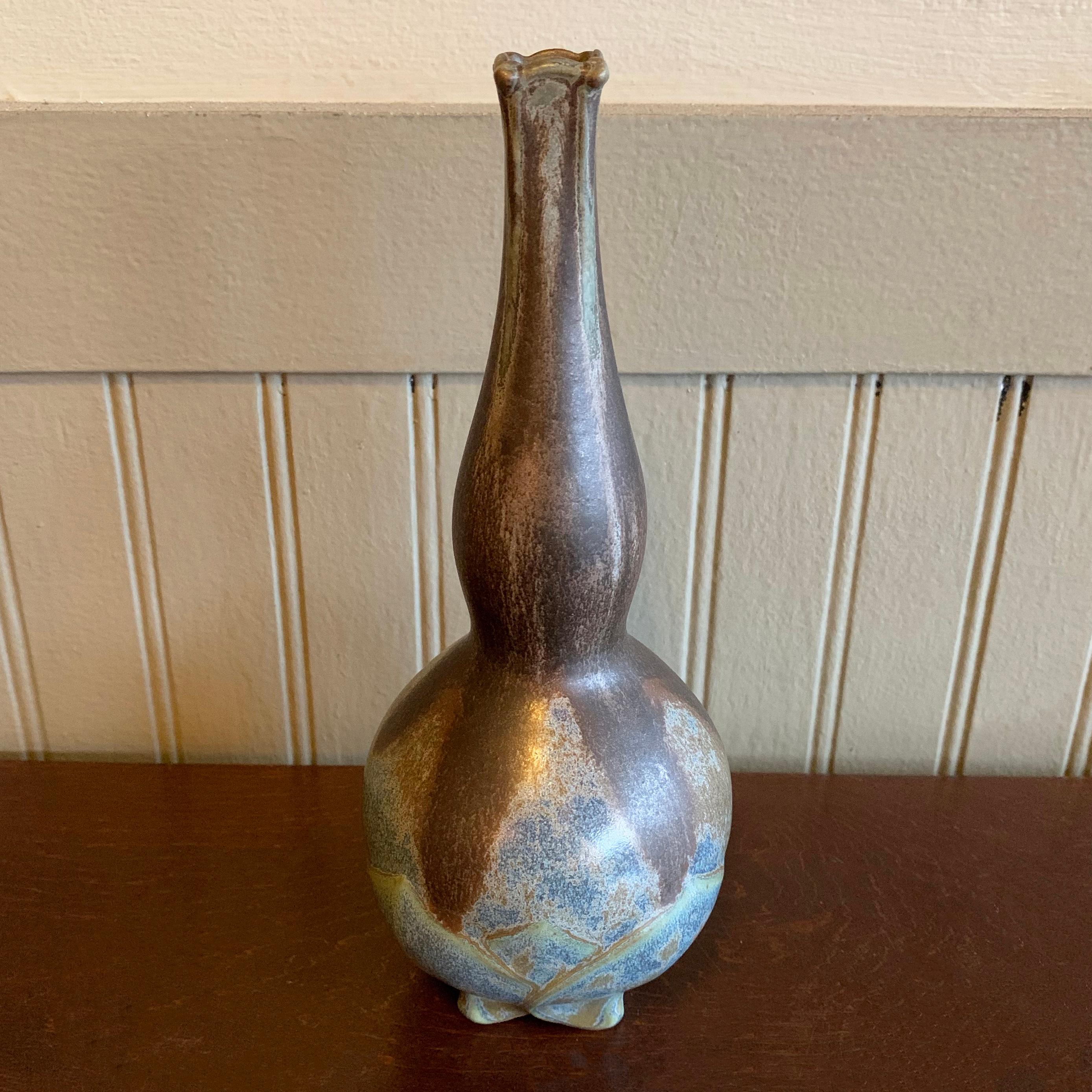 Art Nouveau Ceramic Art Pottery Bud Vase In Good Condition In Brooklyn, NY