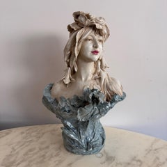 Jugendstil-Keramikbüste, um 1900 - Royal Dux Bohemia