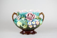 Jugendstil-Keramik-Gartenvase, Frankreich, um 1900