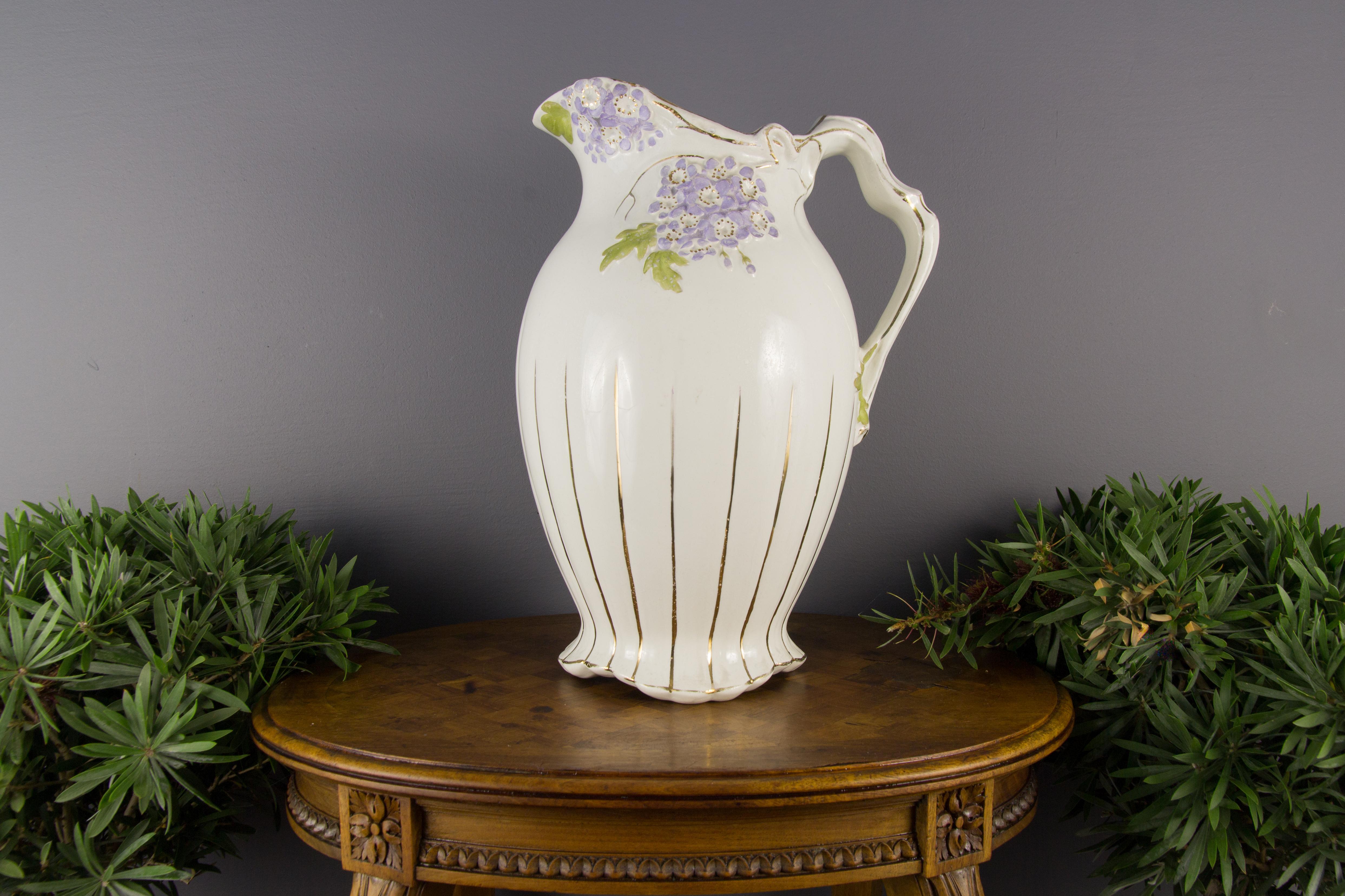 Art Nouveau Ceramic Jug or Vase 5