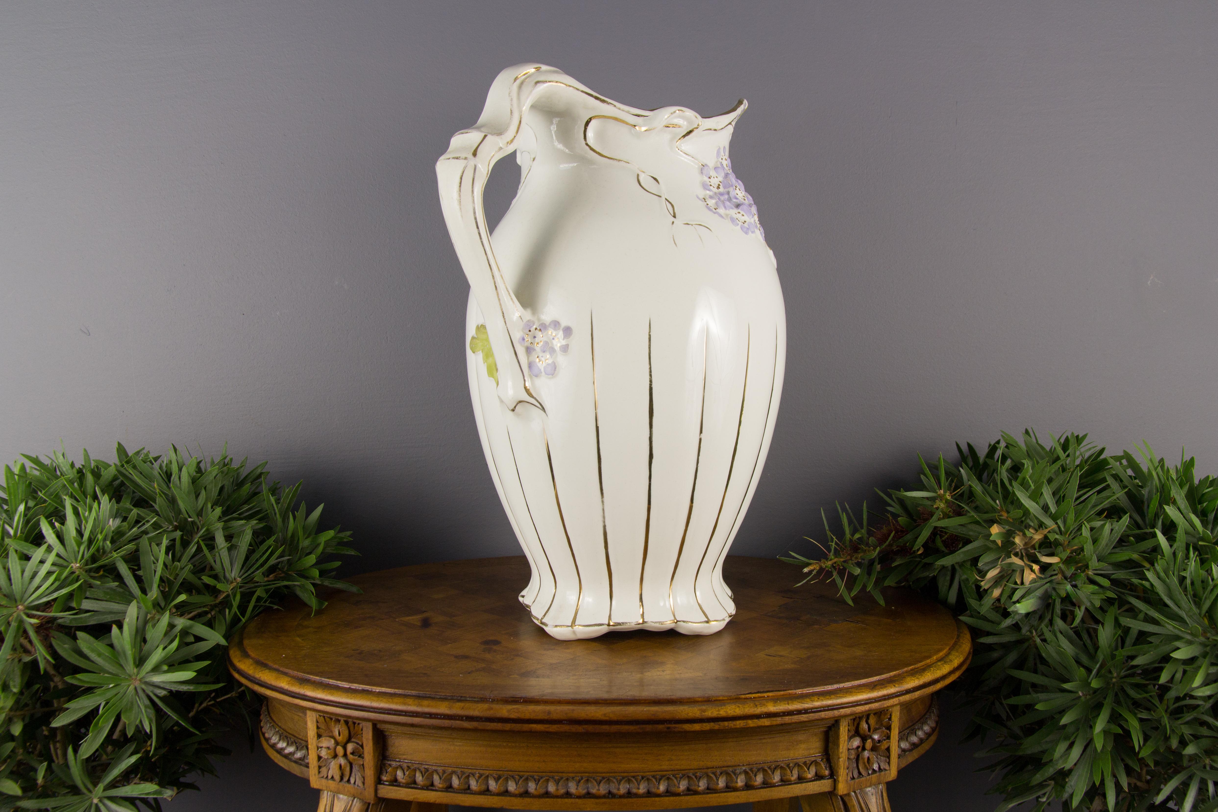 Art Nouveau Ceramic Jug or Vase 8