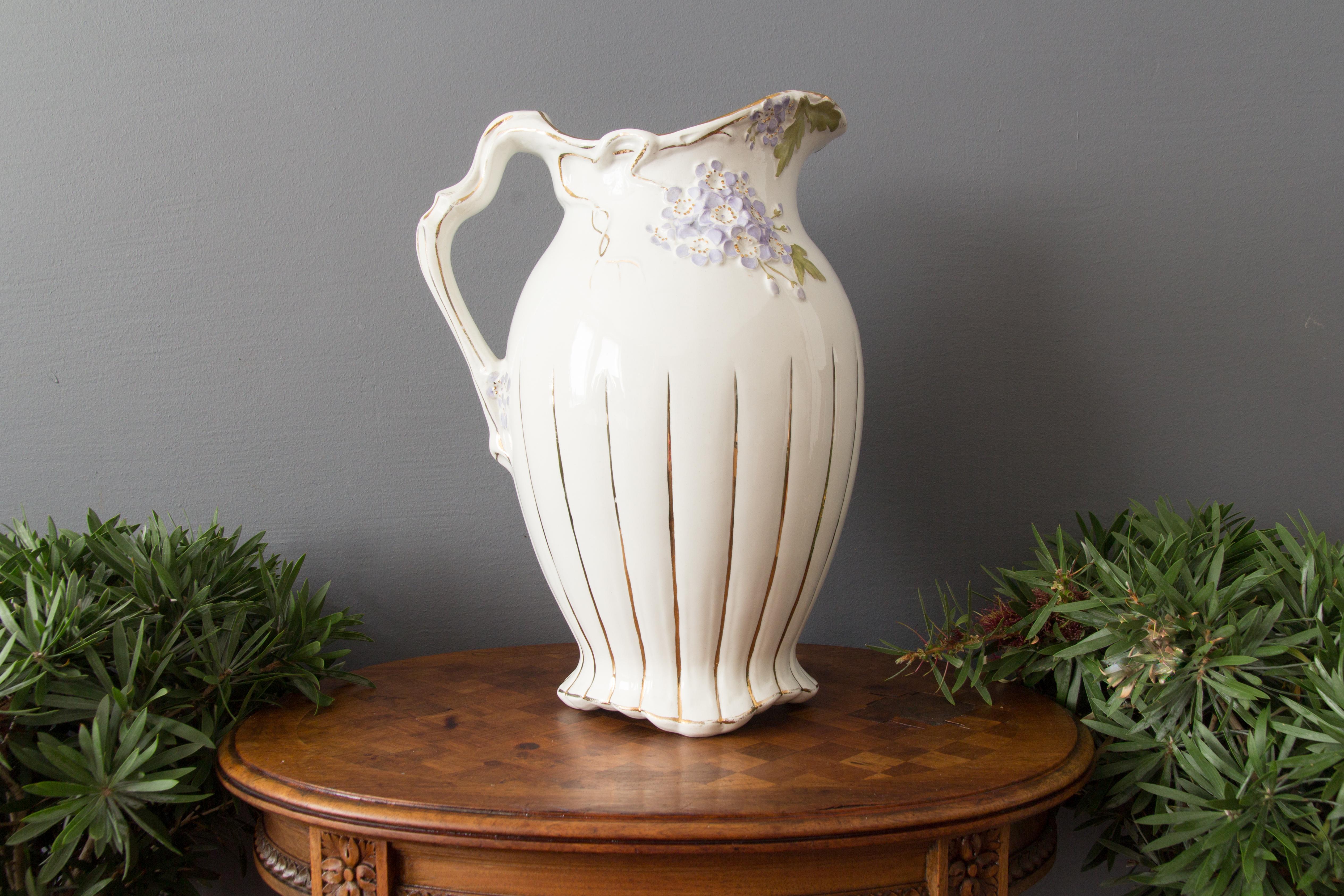Early 20th Century Art Nouveau Ceramic Jug or Vase