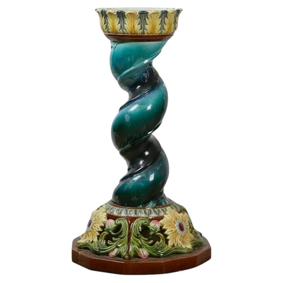 Art Nouveau ceramic pedestal circa 1900
