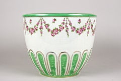 Jugendstil-Pflanzgefäß aus Keramik von George Jones & Sons, handbemalt, UK, ca. 1910