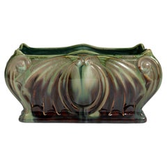Art Nouveau Ceramic Planter from Belgium, Glazed Finish, 1910-1919
