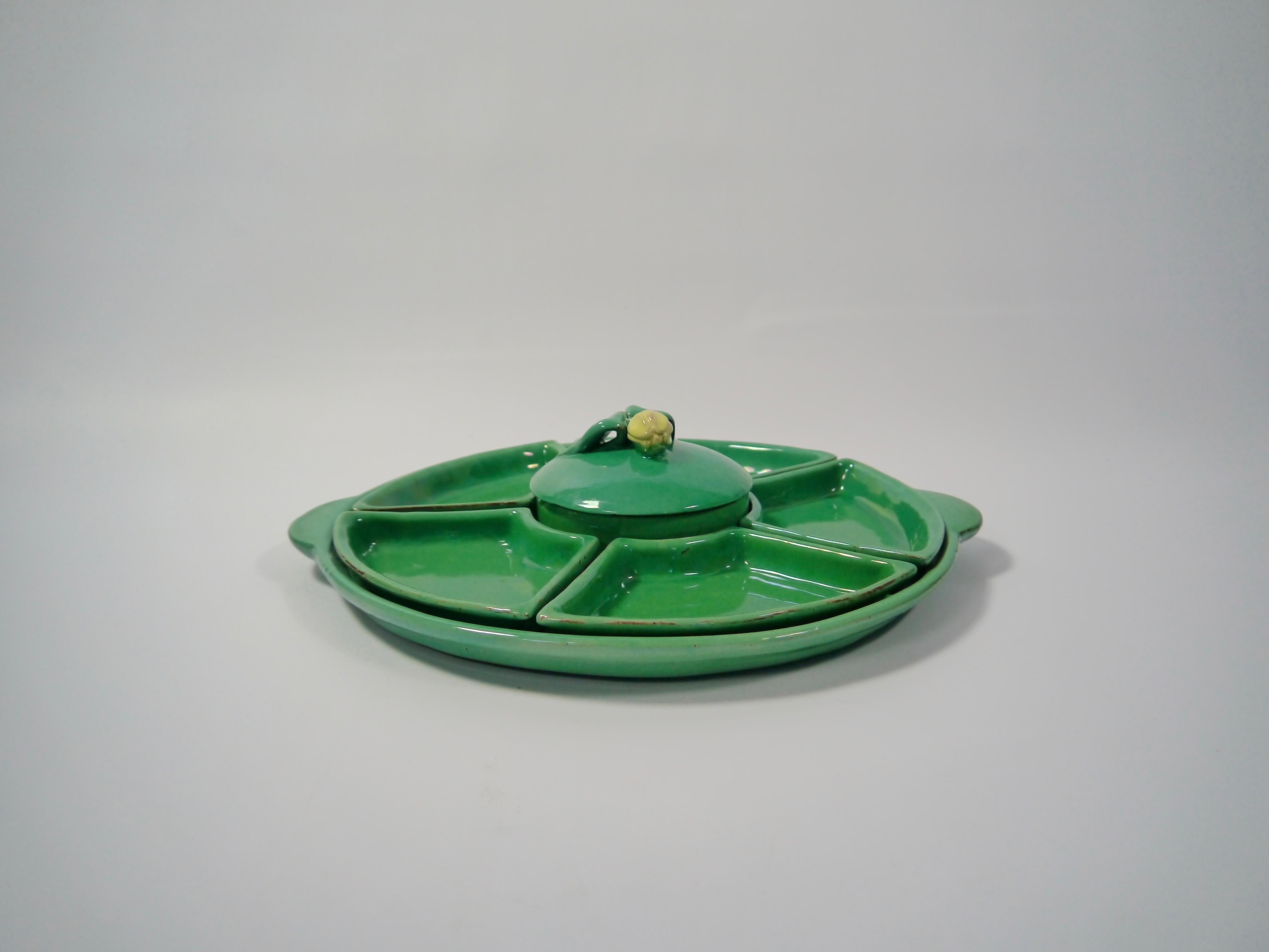 Norwegian Art Nouveau Ceramic Serving Dish by Andreas Schneider, Norway, 1910s For Sale