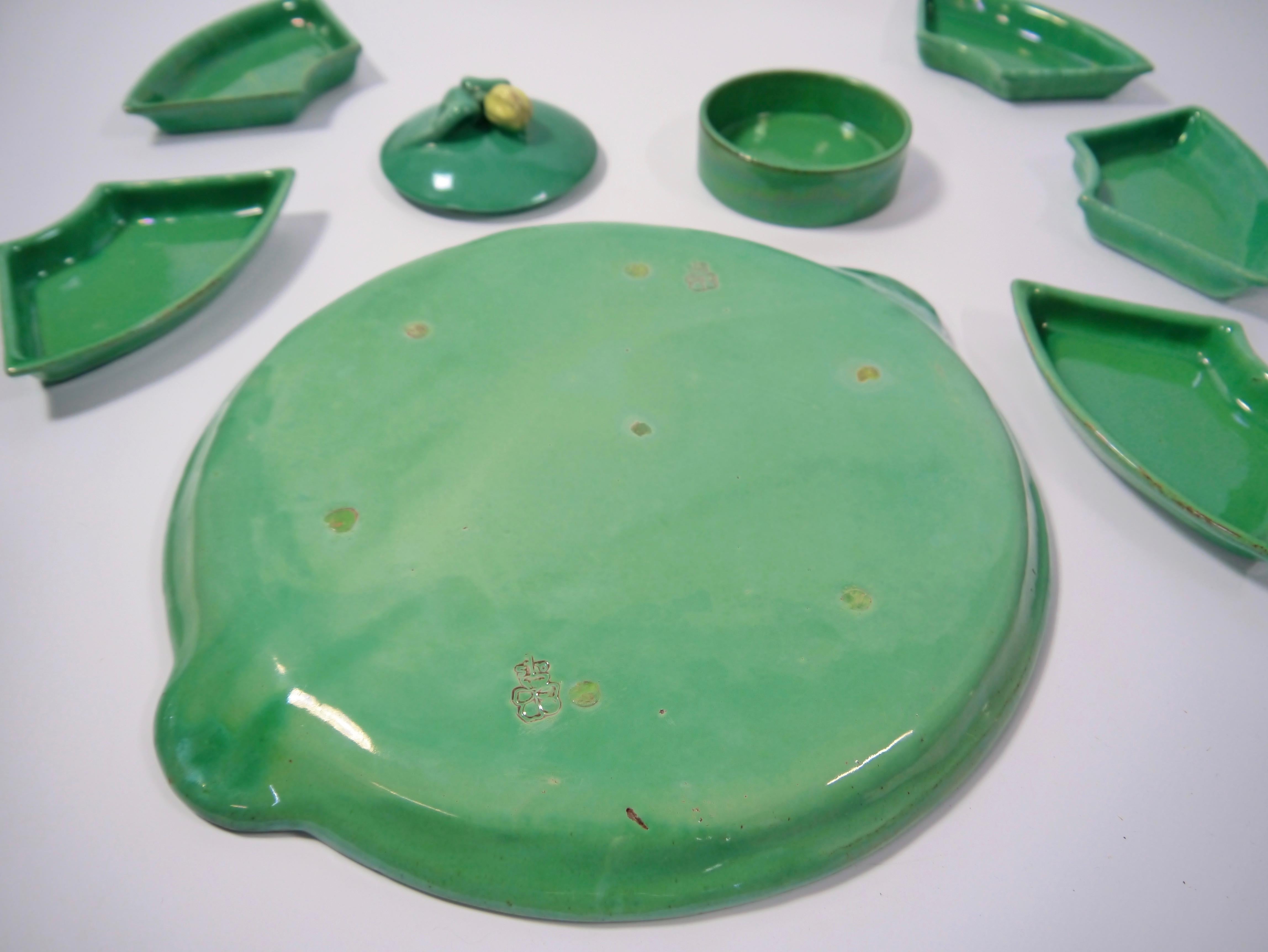 Plat de service en céramique Art nouveau d'Andreas Schneider:: Norvège:: années 1910 en vente 2