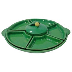 Piatto da portata in ceramica Art Nouveau di Andreas Schneider, Norvegia, 1910