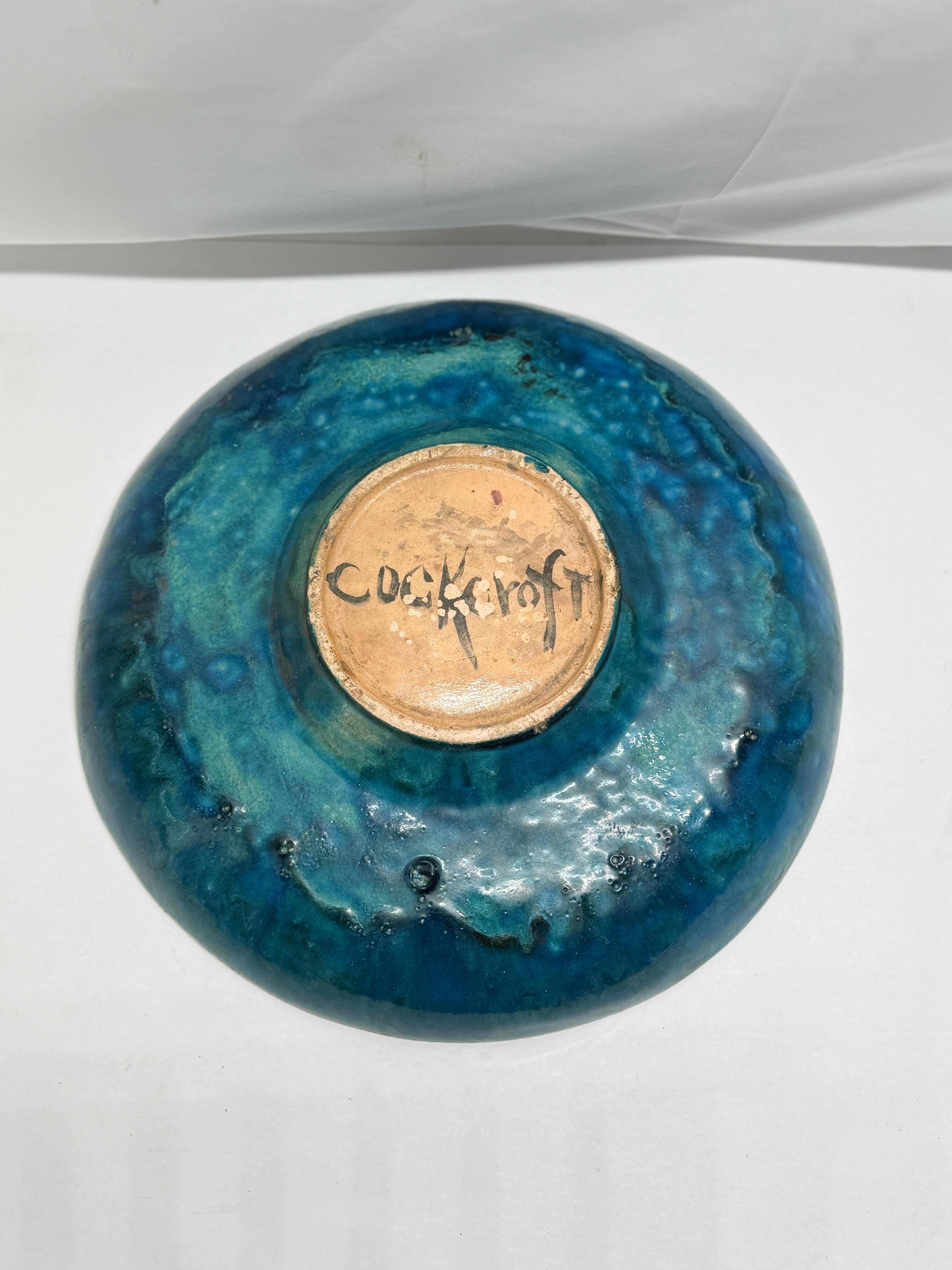 Art Nouveau Ceramic Sunflower Platter by Edith Varian Cockcroft C. 1930 For Sale 5