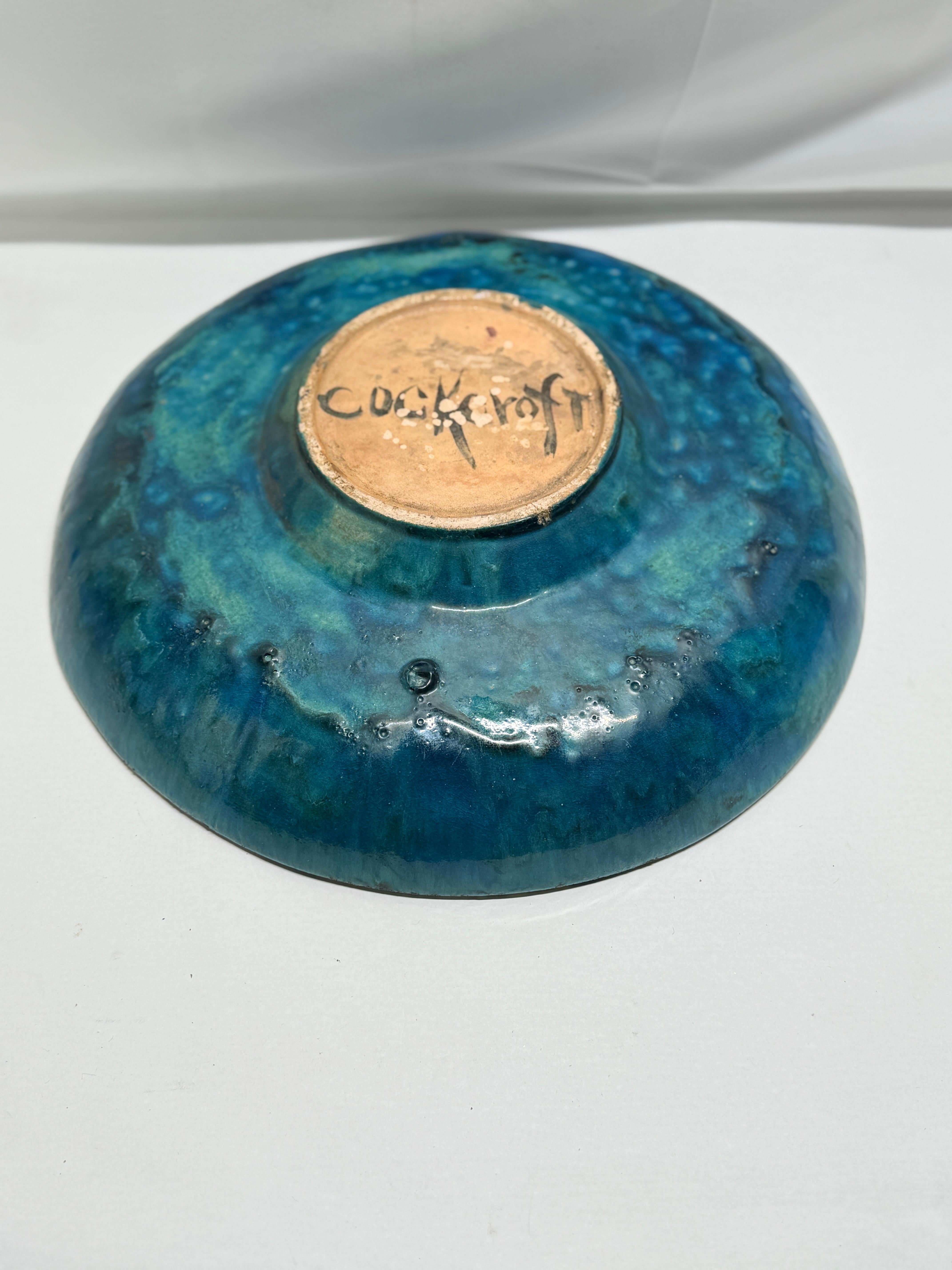 Art Nouveau Ceramic Sunflower Platter by Edith Varian Cockcroft C. 1930 For Sale 3
