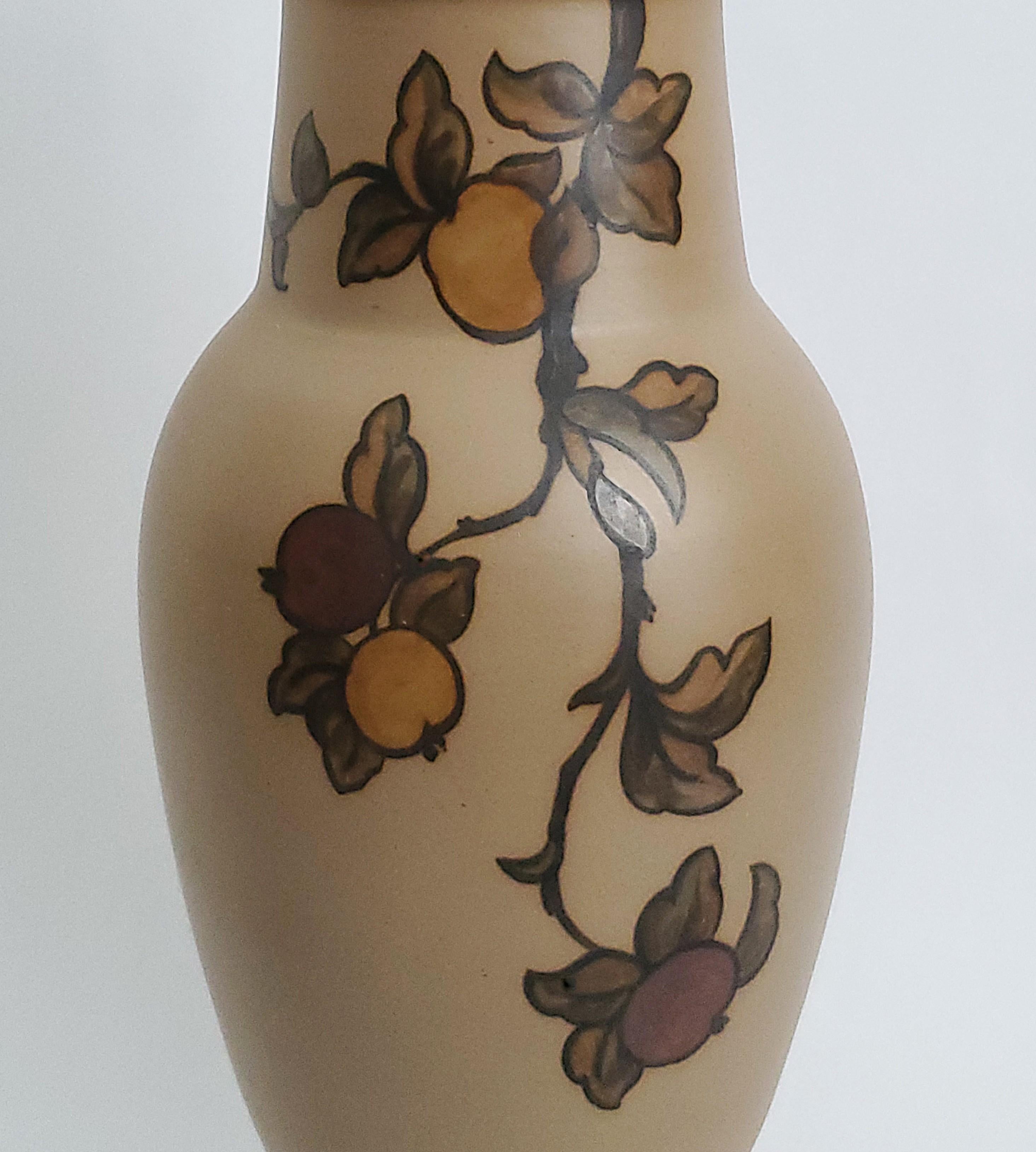 Art Nouveau Ceramic Table Lamp by Lauritz Adolph Hjorth, Denmark, 1930s In condizioni buone in vendita a Miami, FL