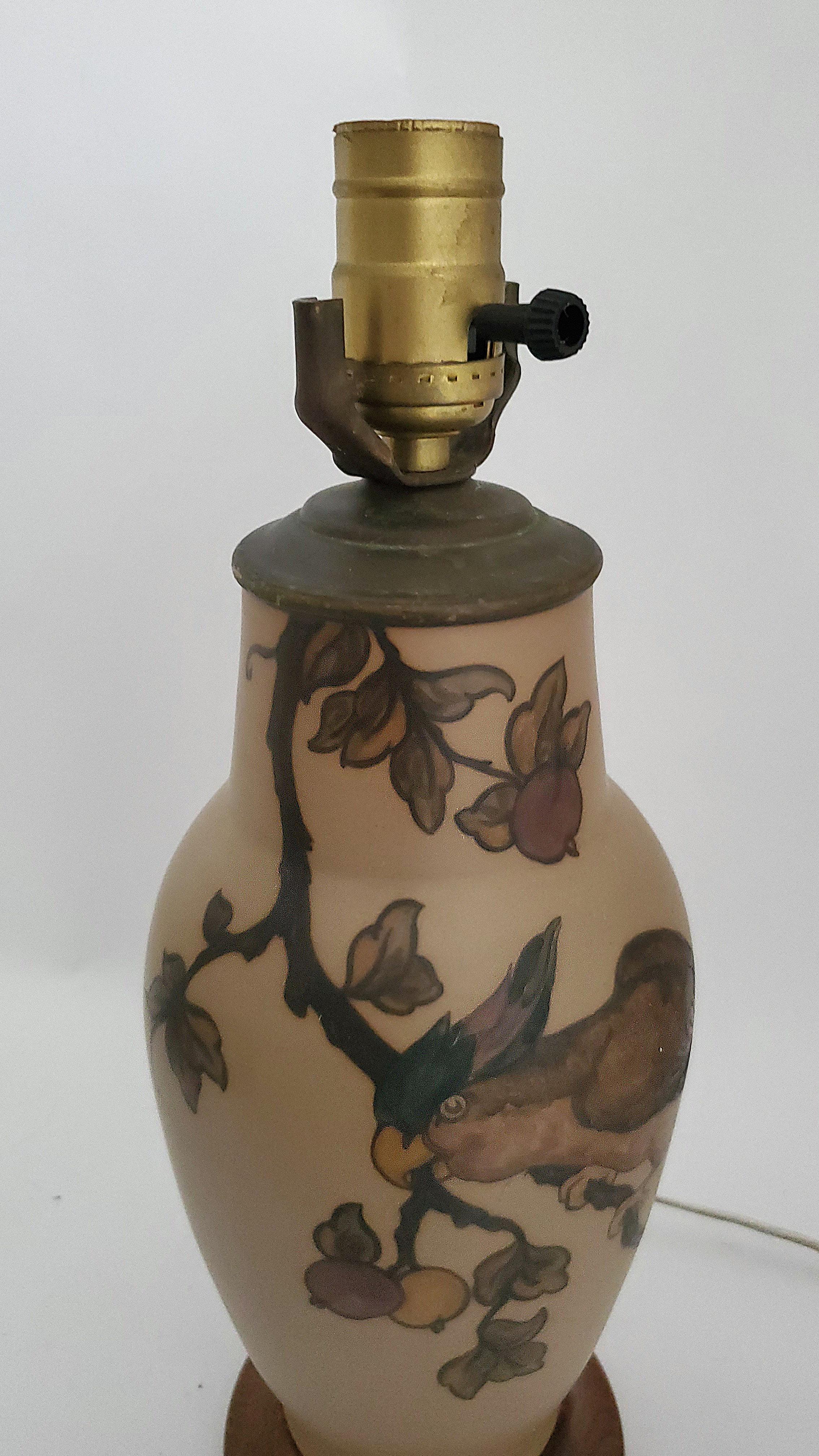 XX secolo Art Nouveau Ceramic Table Lamp by Lauritz Adolph Hjorth, Denmark, 1930s in vendita