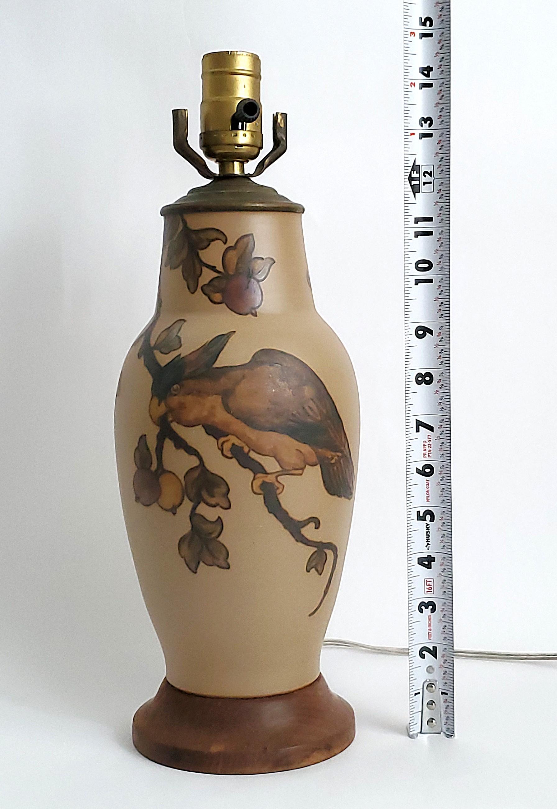 Art Nouveau Ceramic Table Lamp by Lauritz Adolph Hjorth, Denmark, 1930s in vendita 1